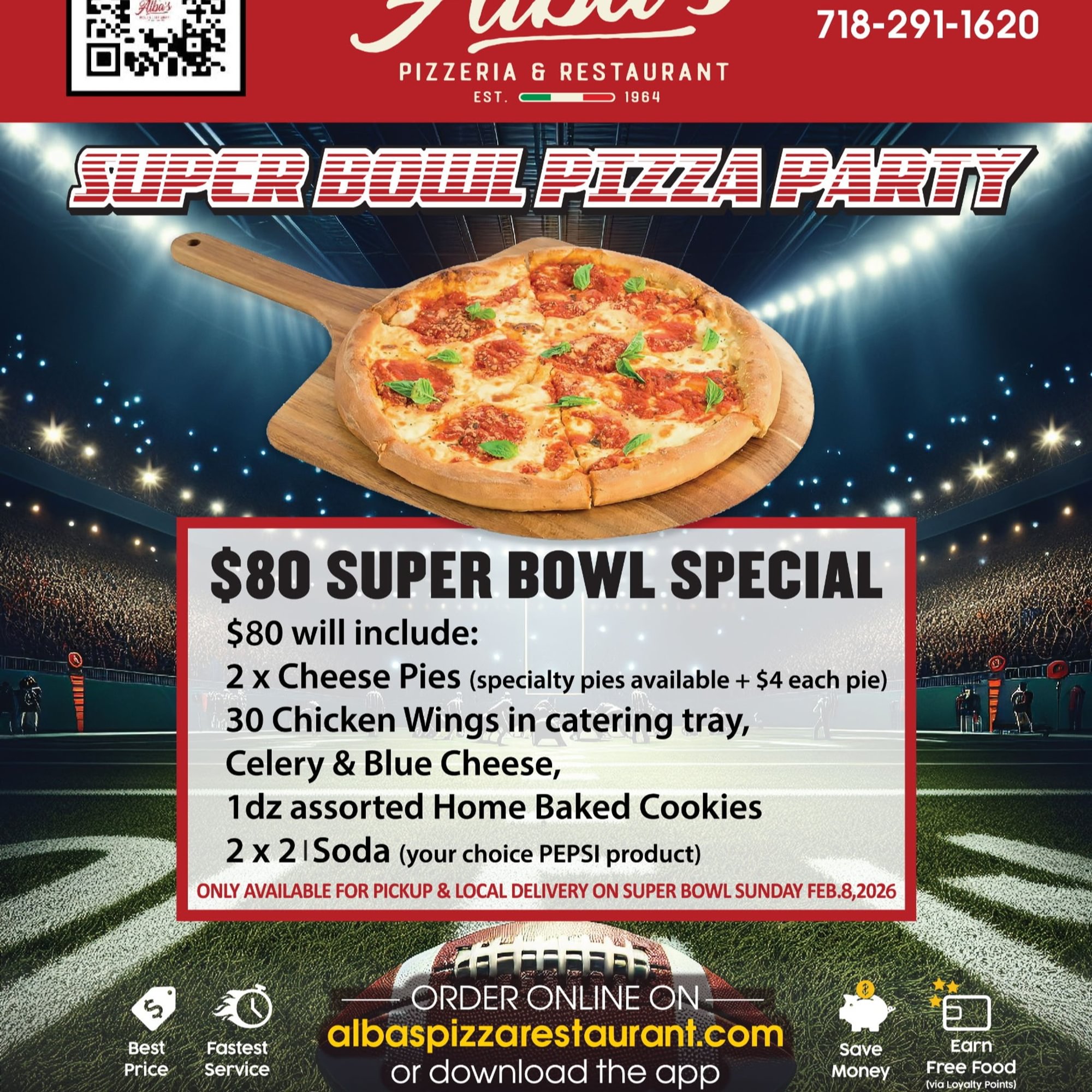 $80 SUPER BOWL SUNDAY  SPECIAL COMBO