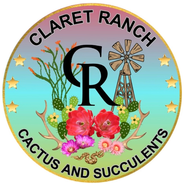 Claret Ranch Cactus and Succulents Logo