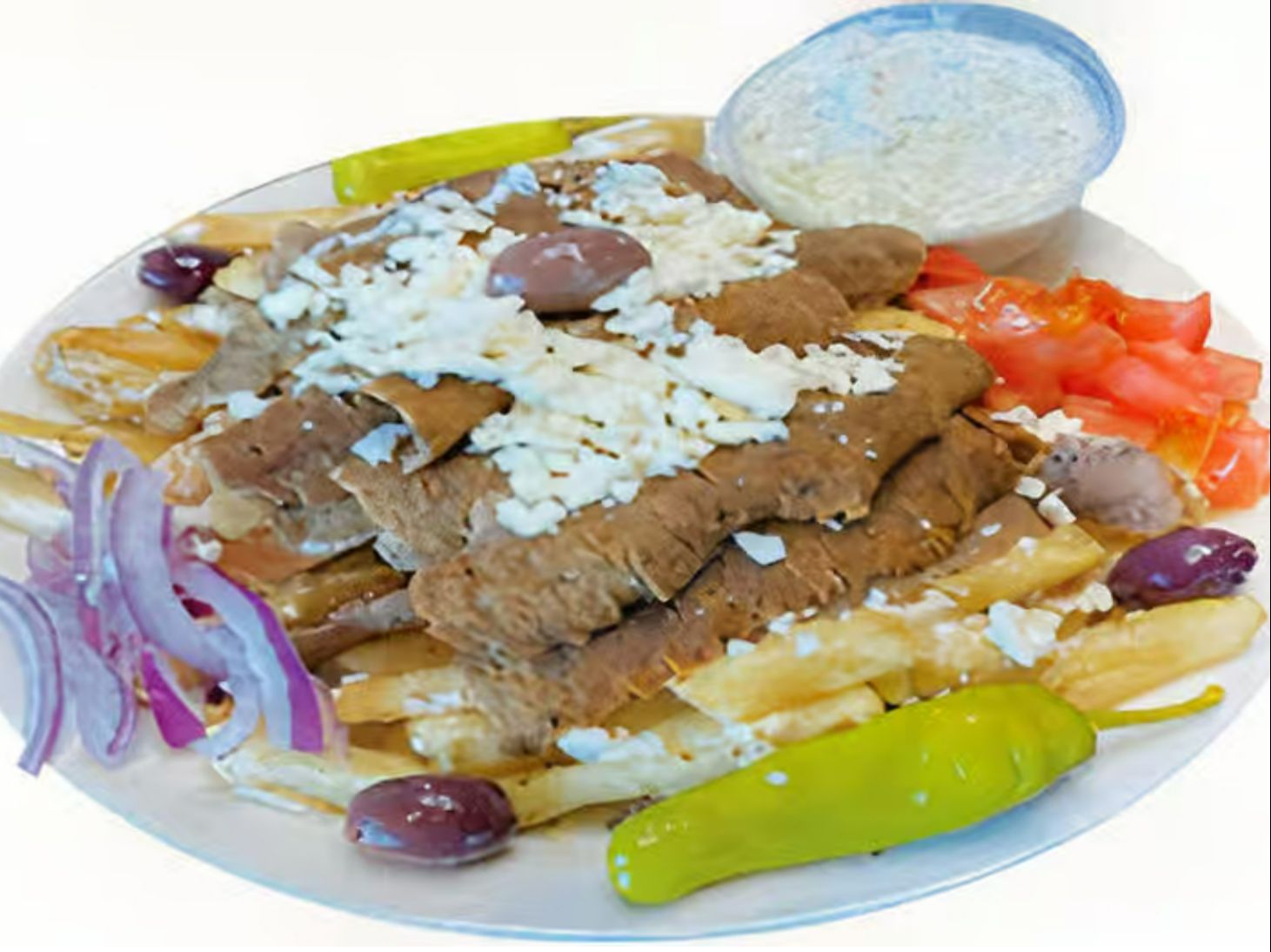 Loaded Gyro Fries & Tzatziki