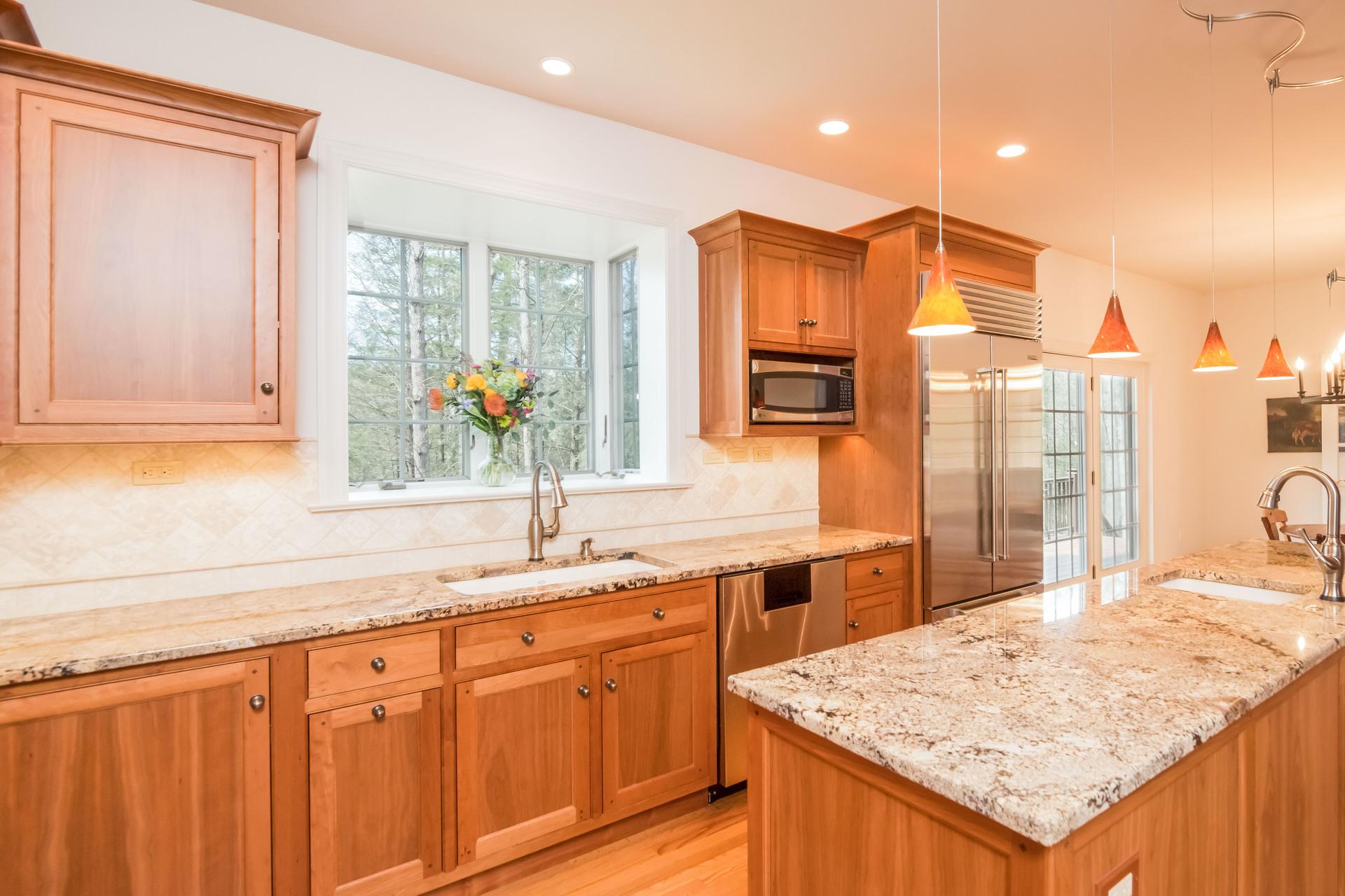 Granite counters, oversized sink, Sub zero refrigerator