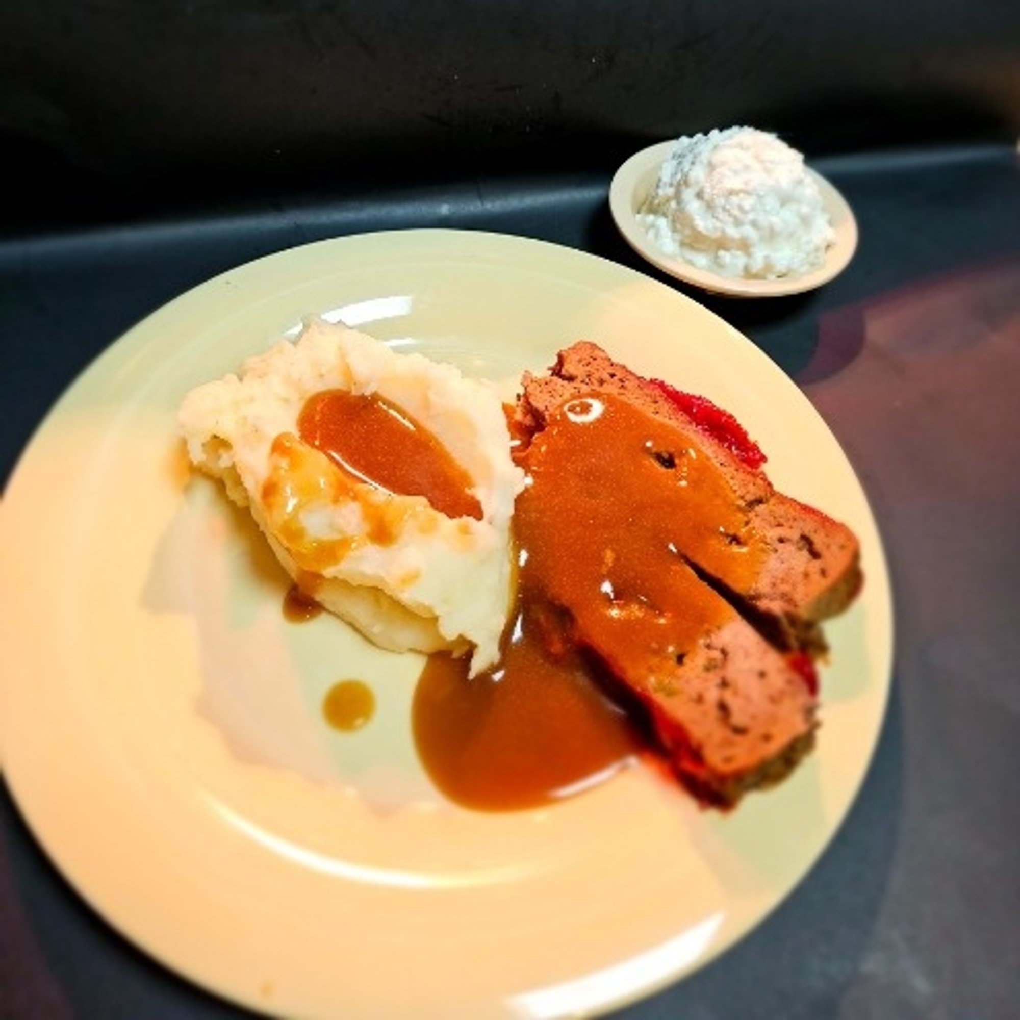 Senior meatloaf dinner