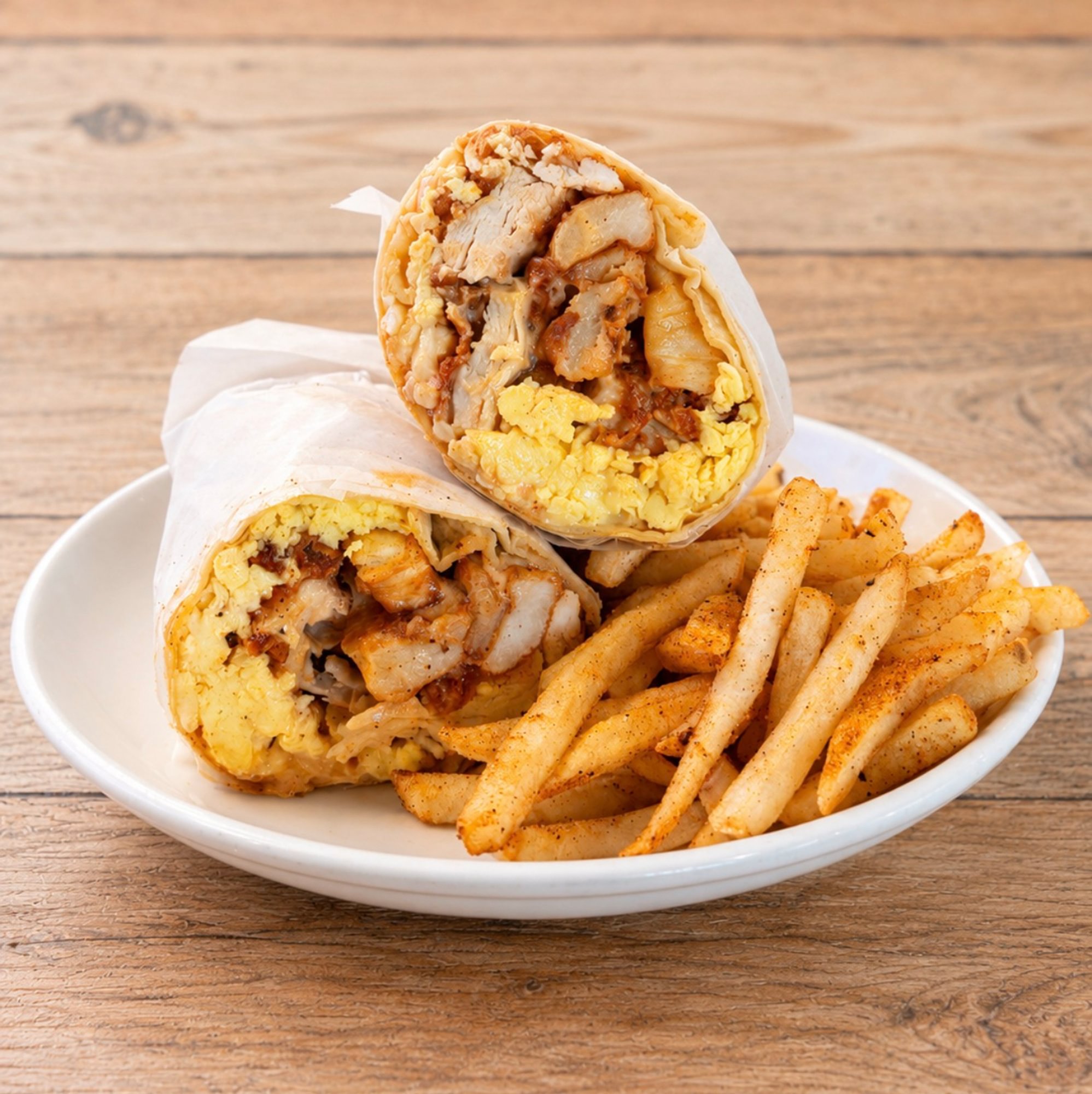 Buffalo Breakfast Burrito (Halal)