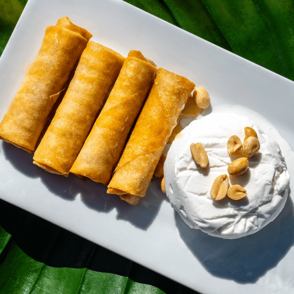 Crispy Banana with Coconut Ice Cream