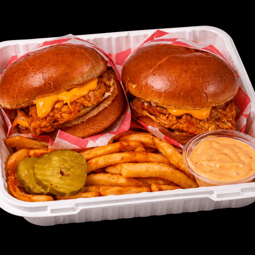 2 Slider W/ crispy seasoned Fries