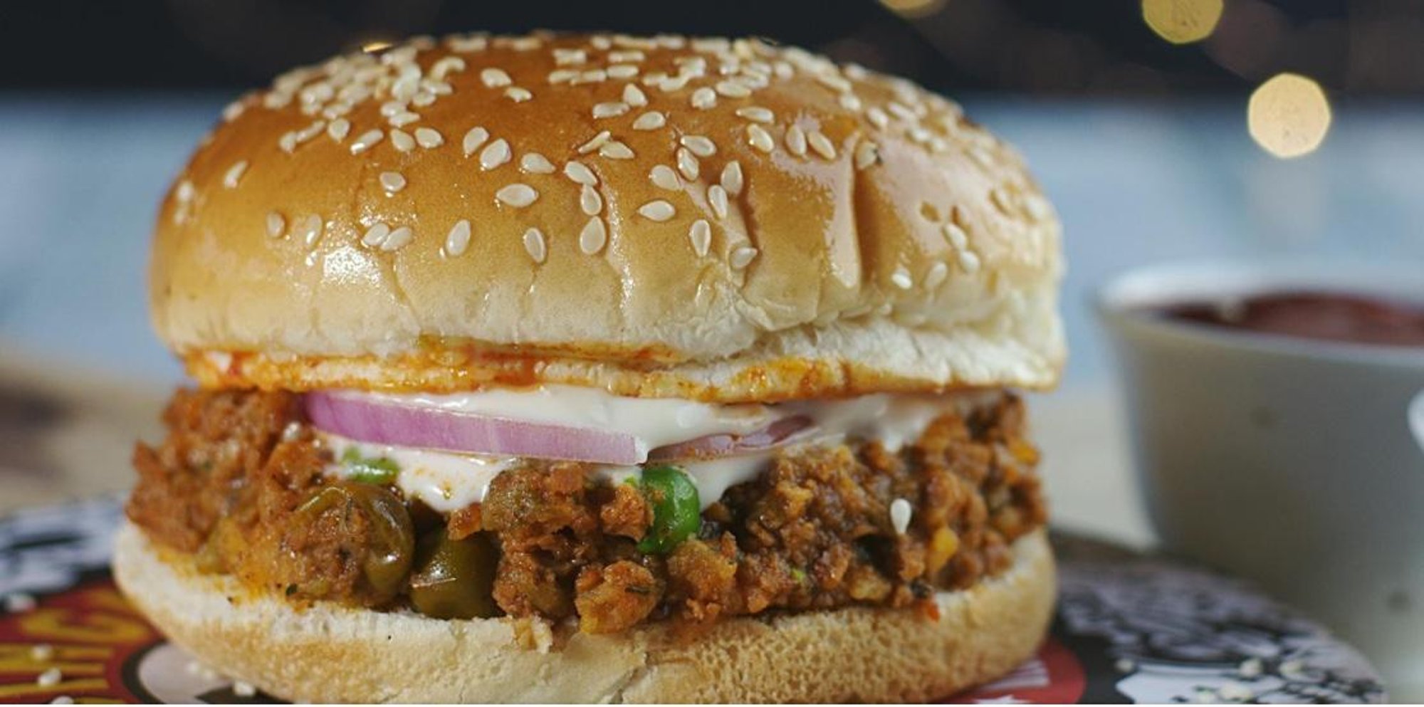 Goat Kheema Burger