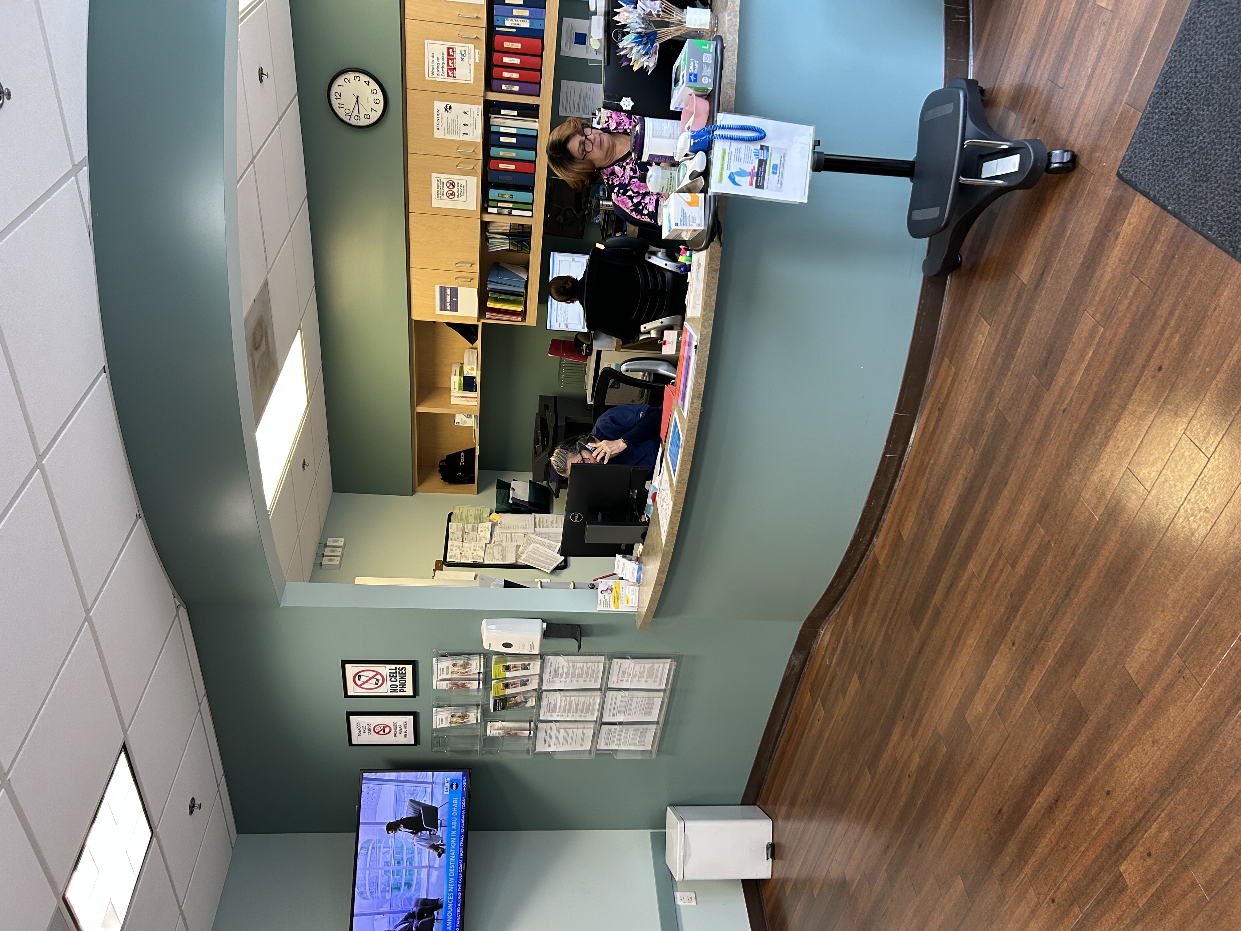 The nurses station at Pacific Interventional Vascular Access Center