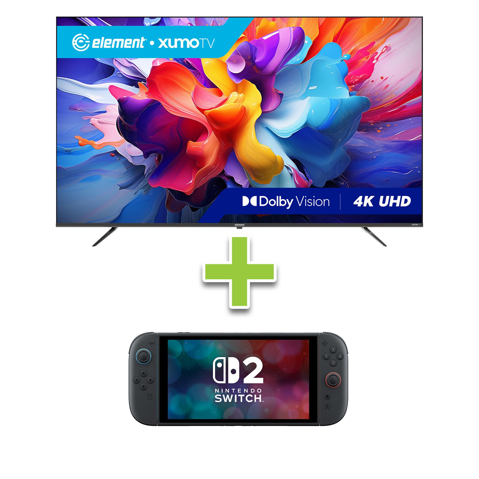 Element 75" Frameless Xumo Smart TV & Nintendo Switch 2 256GB Console