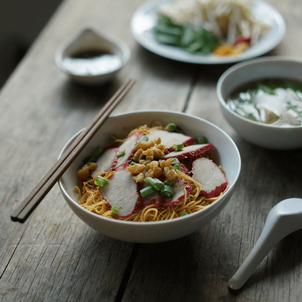 T14. BBQ Pork w/ Egg Noodle Soup (Mi Xa Xiu)