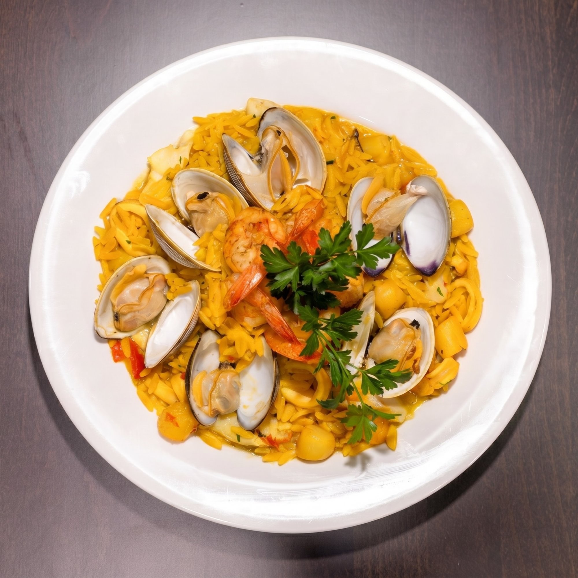 Orzo & Seafood For One