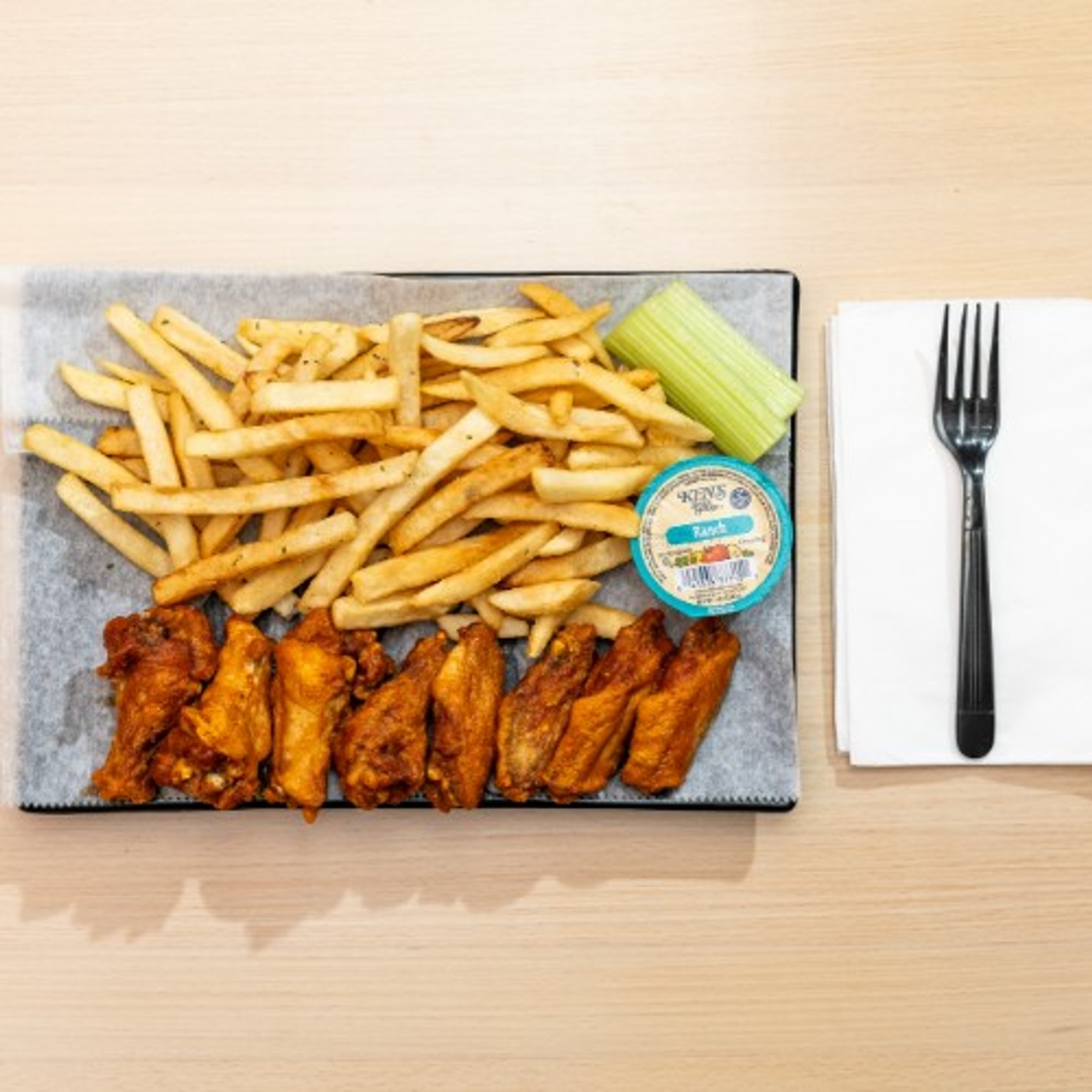 7Pc Wings & Fries (Or Fried Rice)