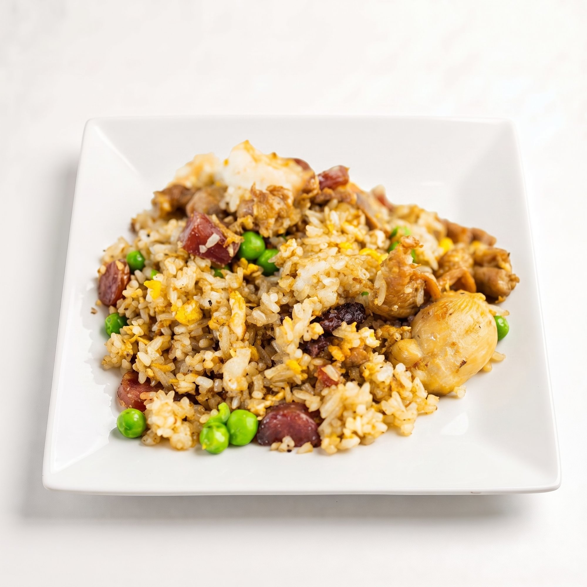 99. Yang Chow Fried Rice (Chicken, Pork, Shrimp, Chinese Sausage)