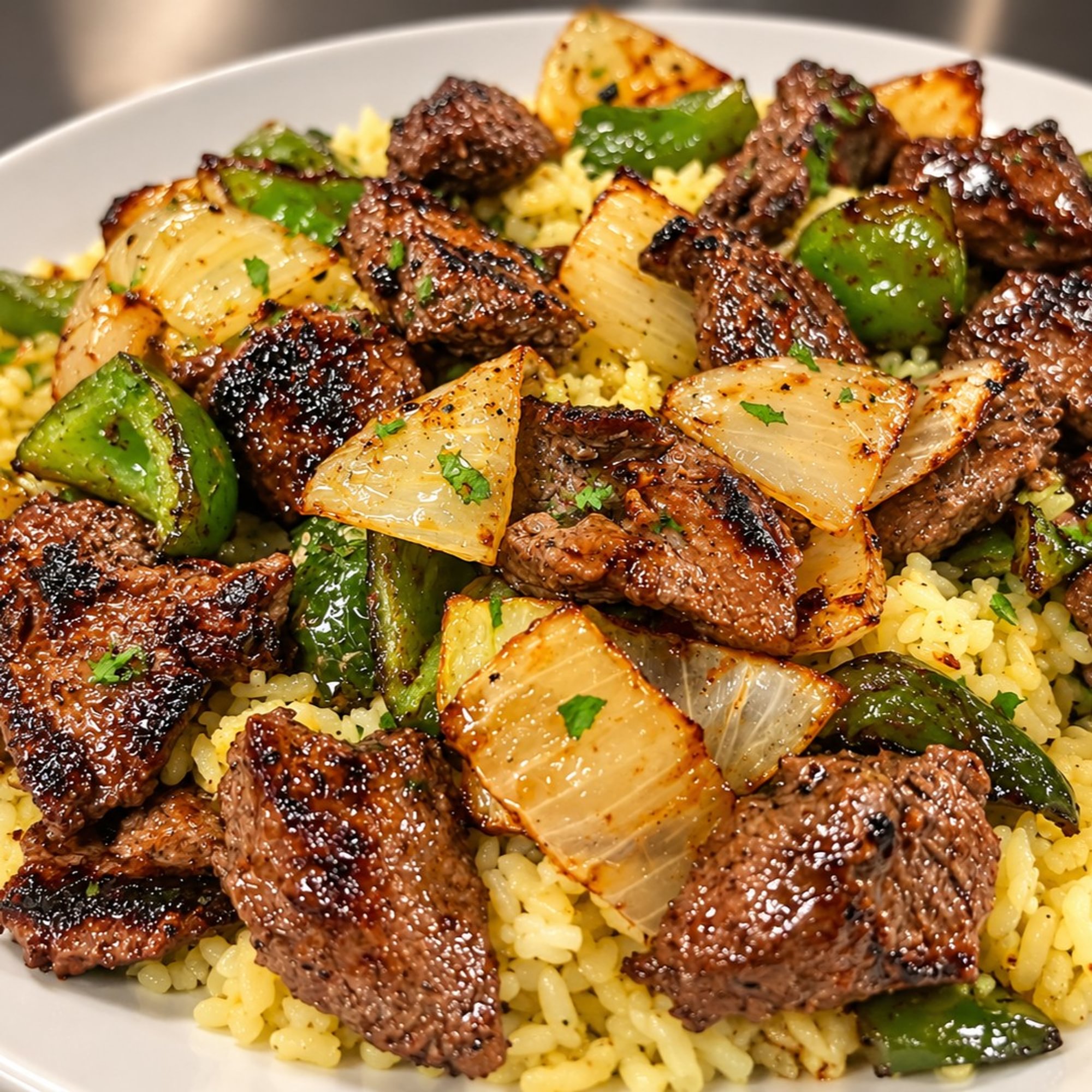 Steak Tips Kabob Dinner