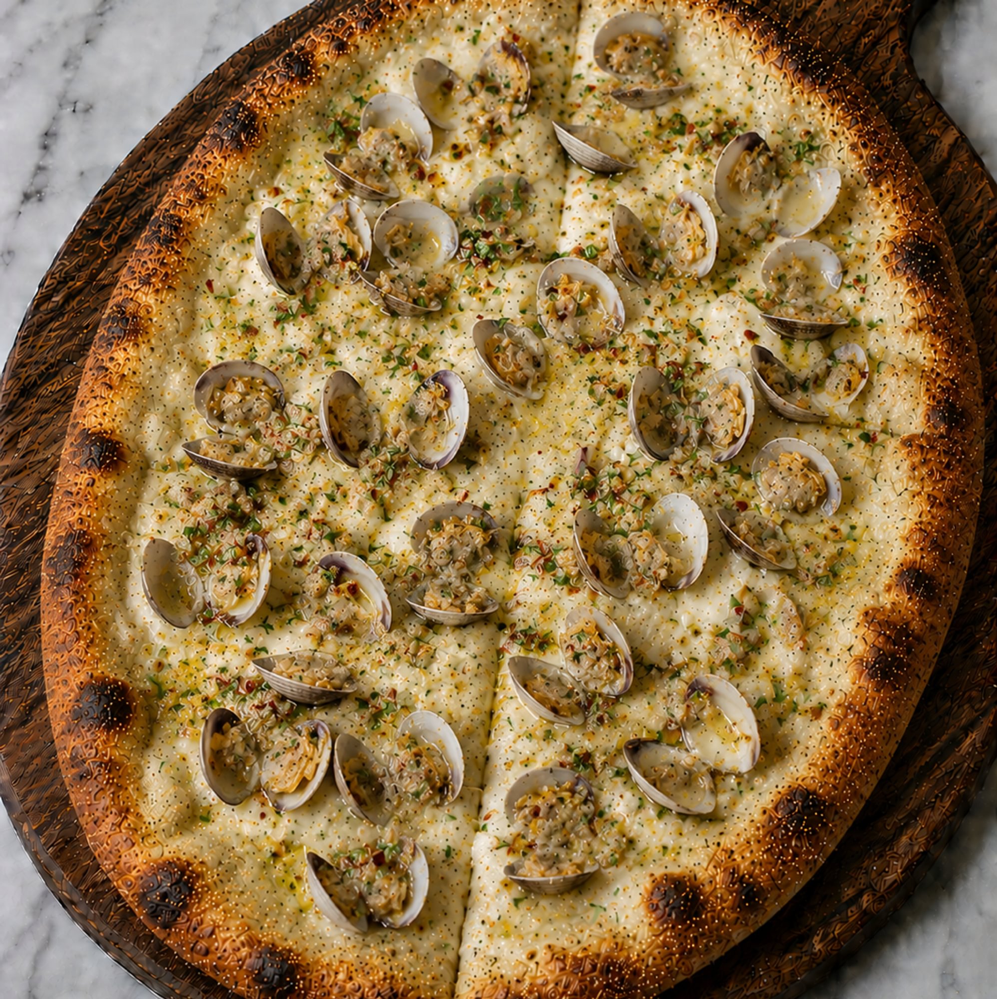 Roman White Clam Pizza