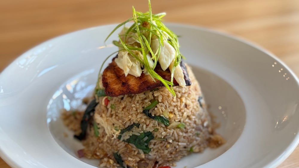 Crabmeat Fried Rice & Salmon