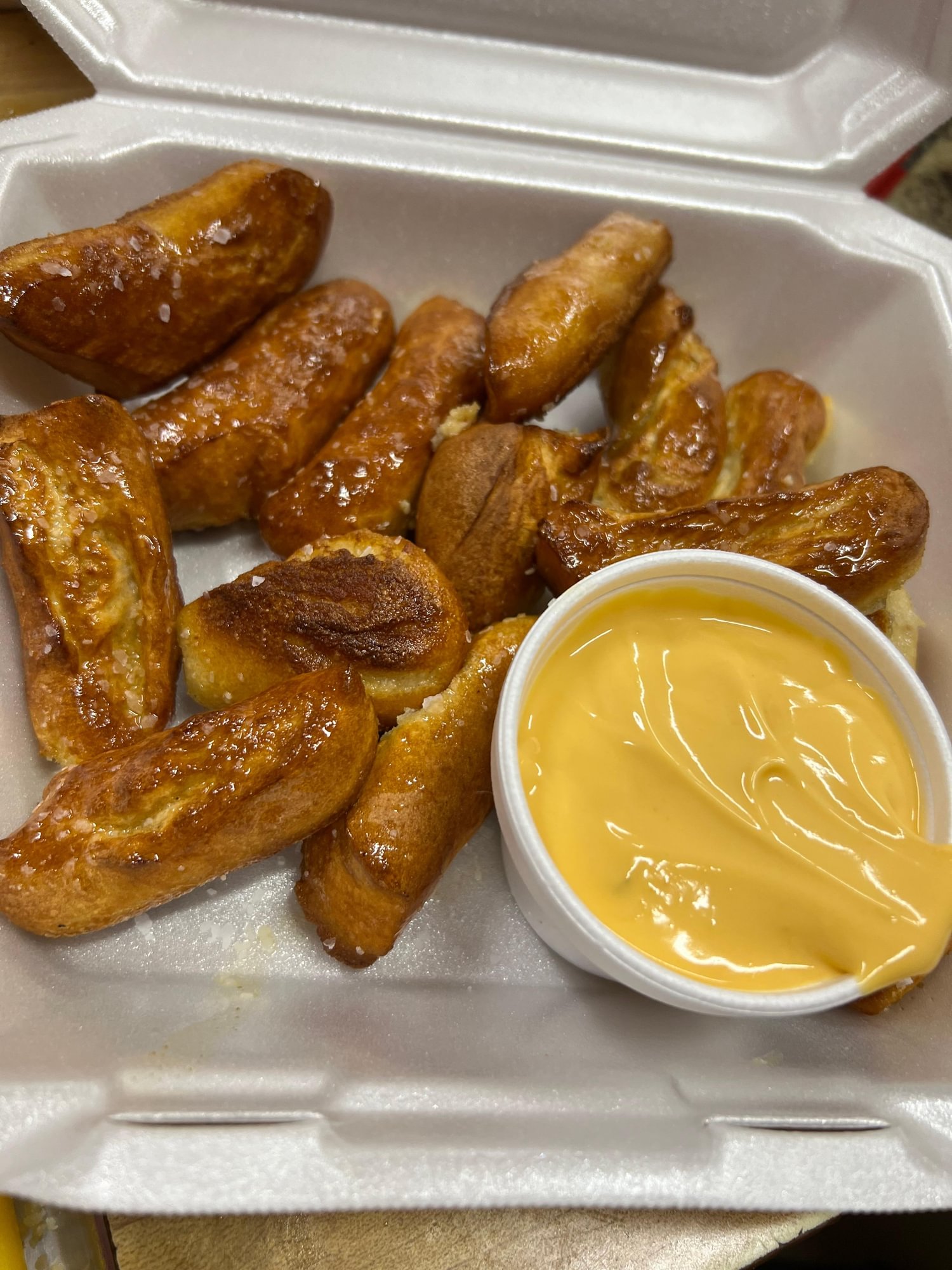 Pretzel Bites with Cheese Sauce