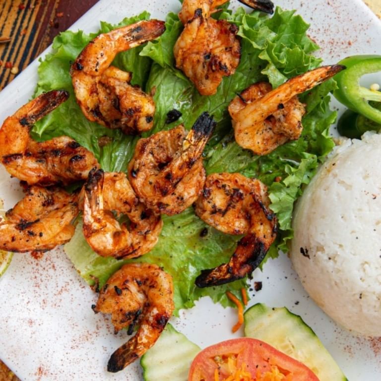 Grilled Shrimp Plate (Com Tom Nuong)
