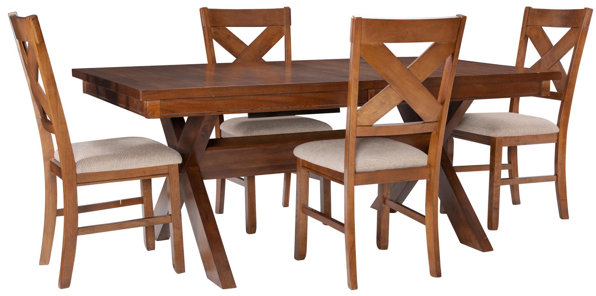 Kraven Dark Hazelnut 5 - Piece Dining Set