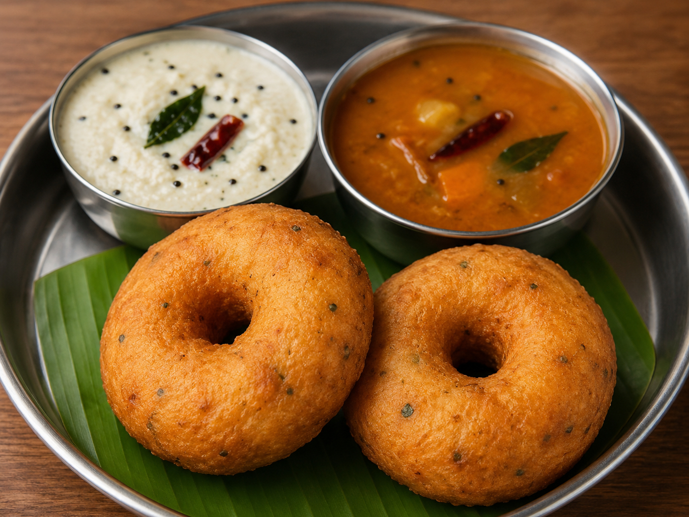 Vada Chutney&sambar (2pcs)