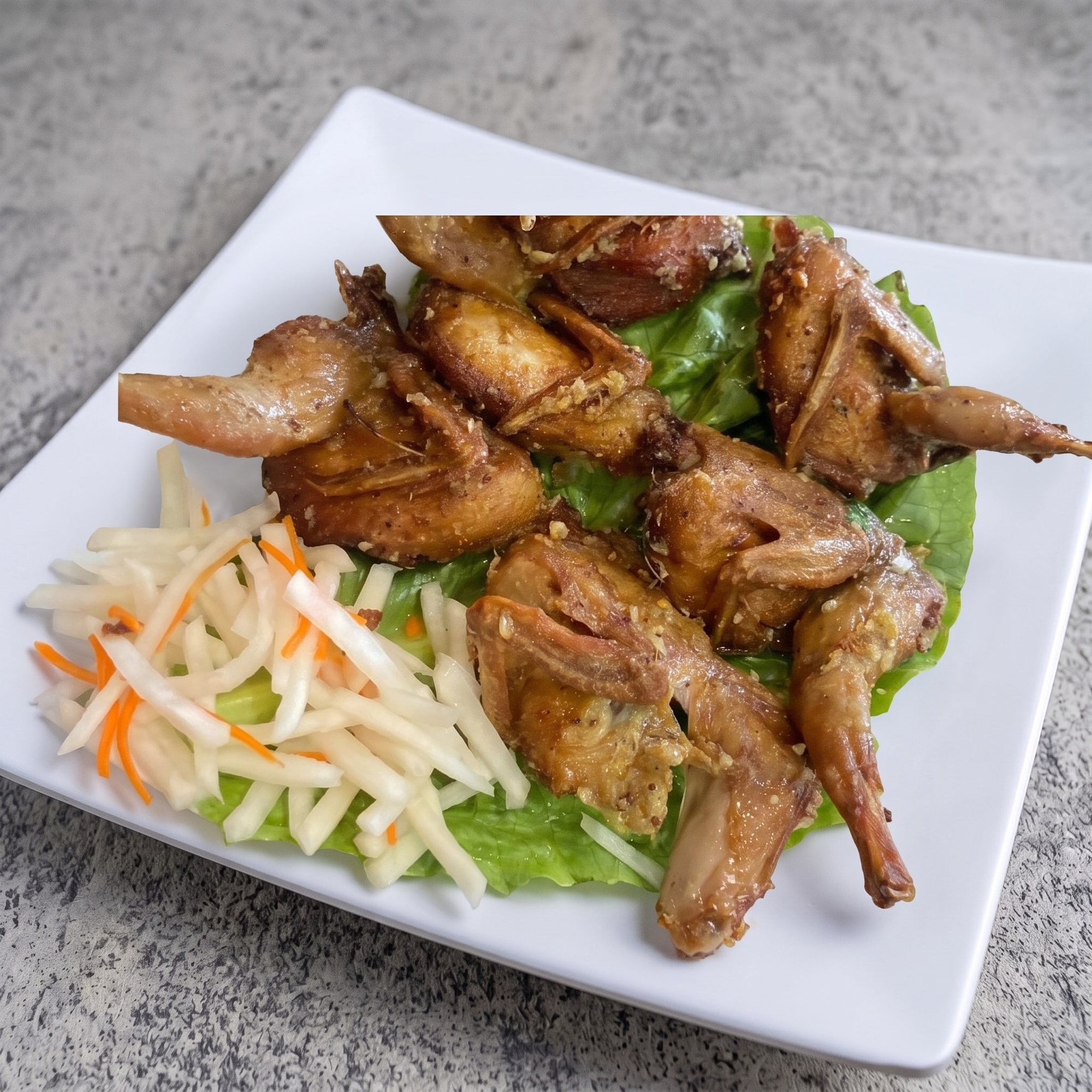 A7. Crispy Garlic Butter Quails