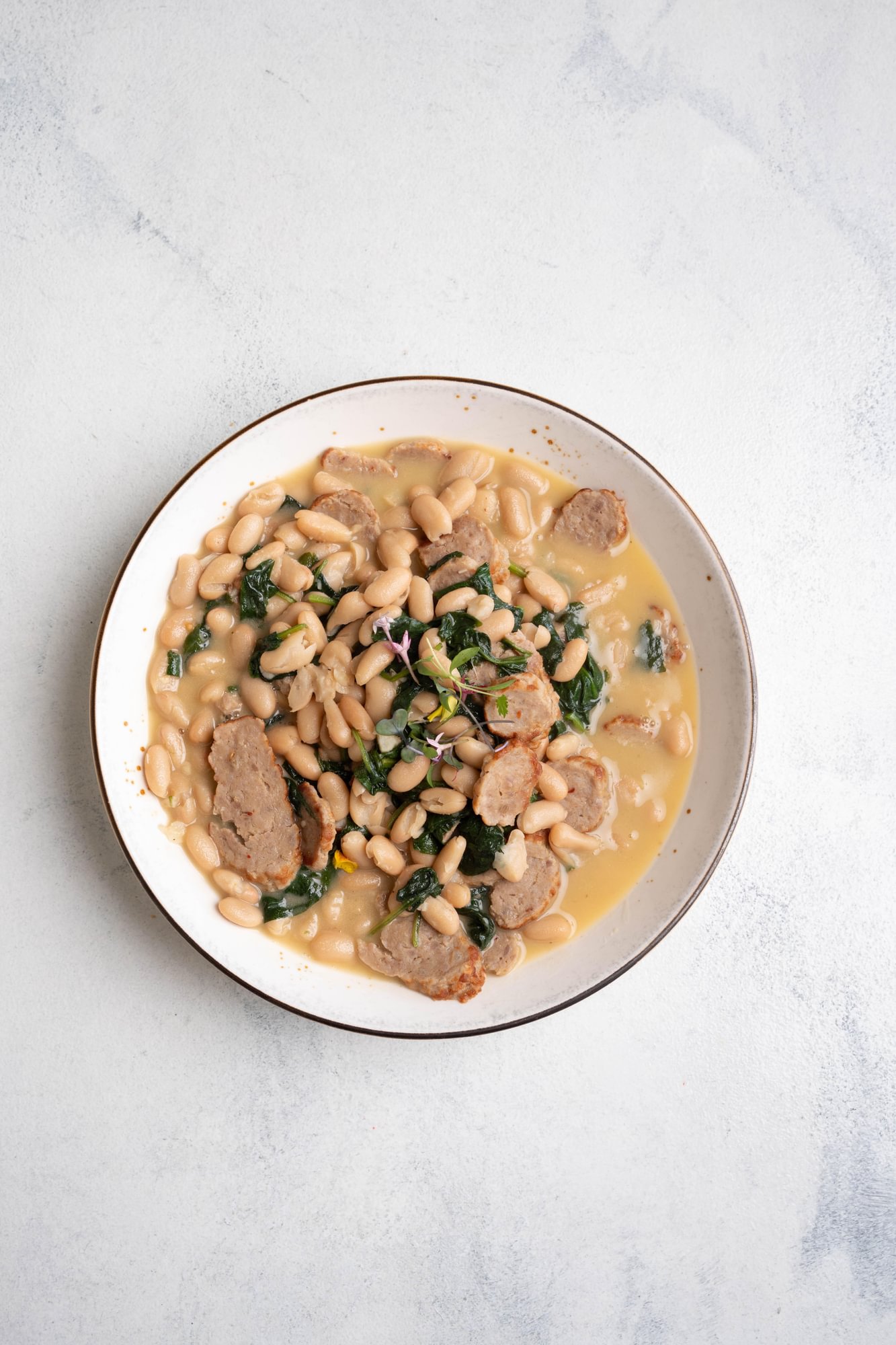 Spinach, Sausage, & Beans