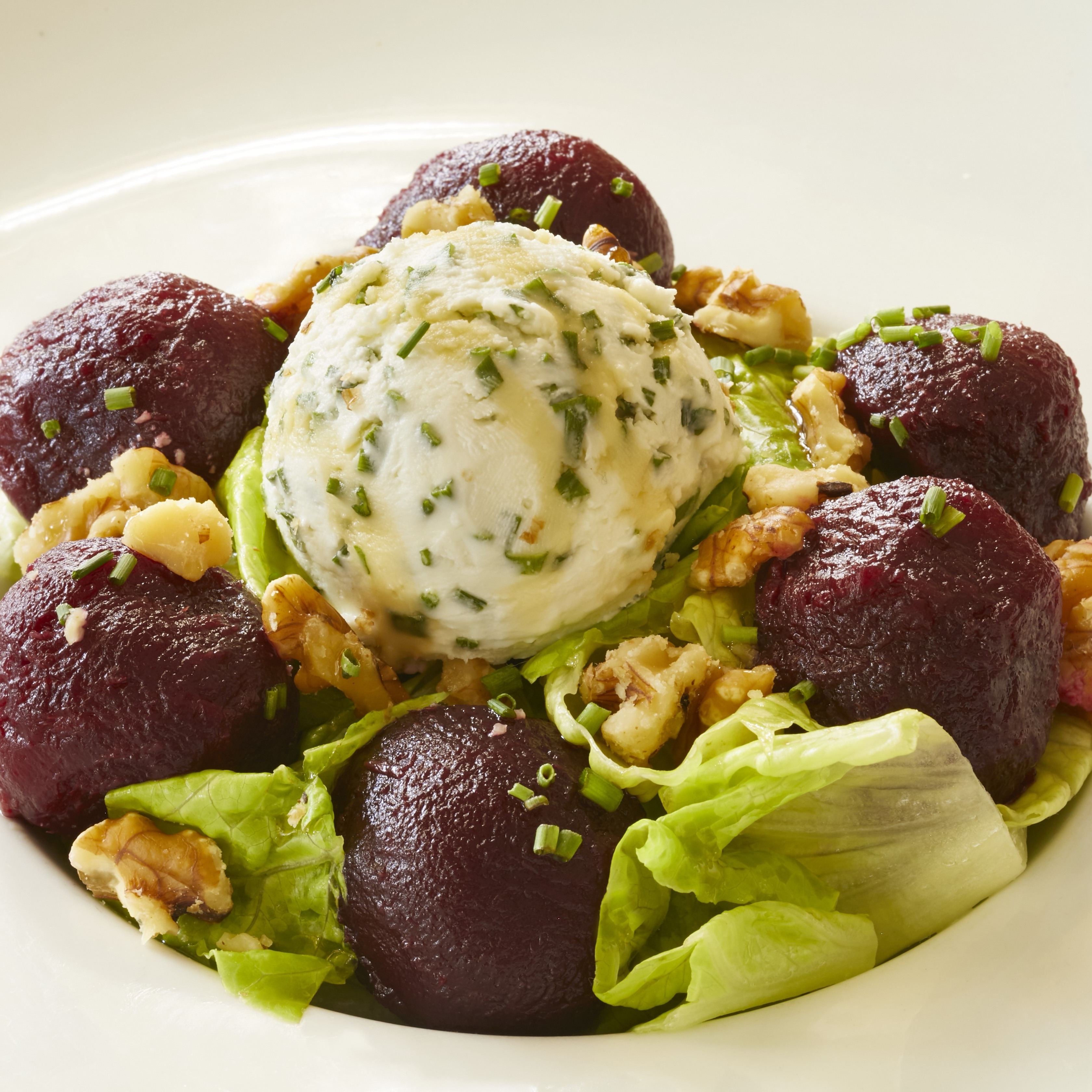 Red Beet Salad and Goat Cheese