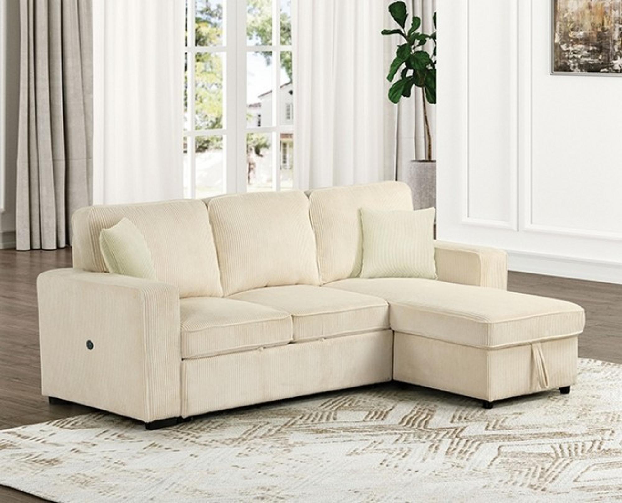 Yves Sofa Sleeper w/ Chair - Beige