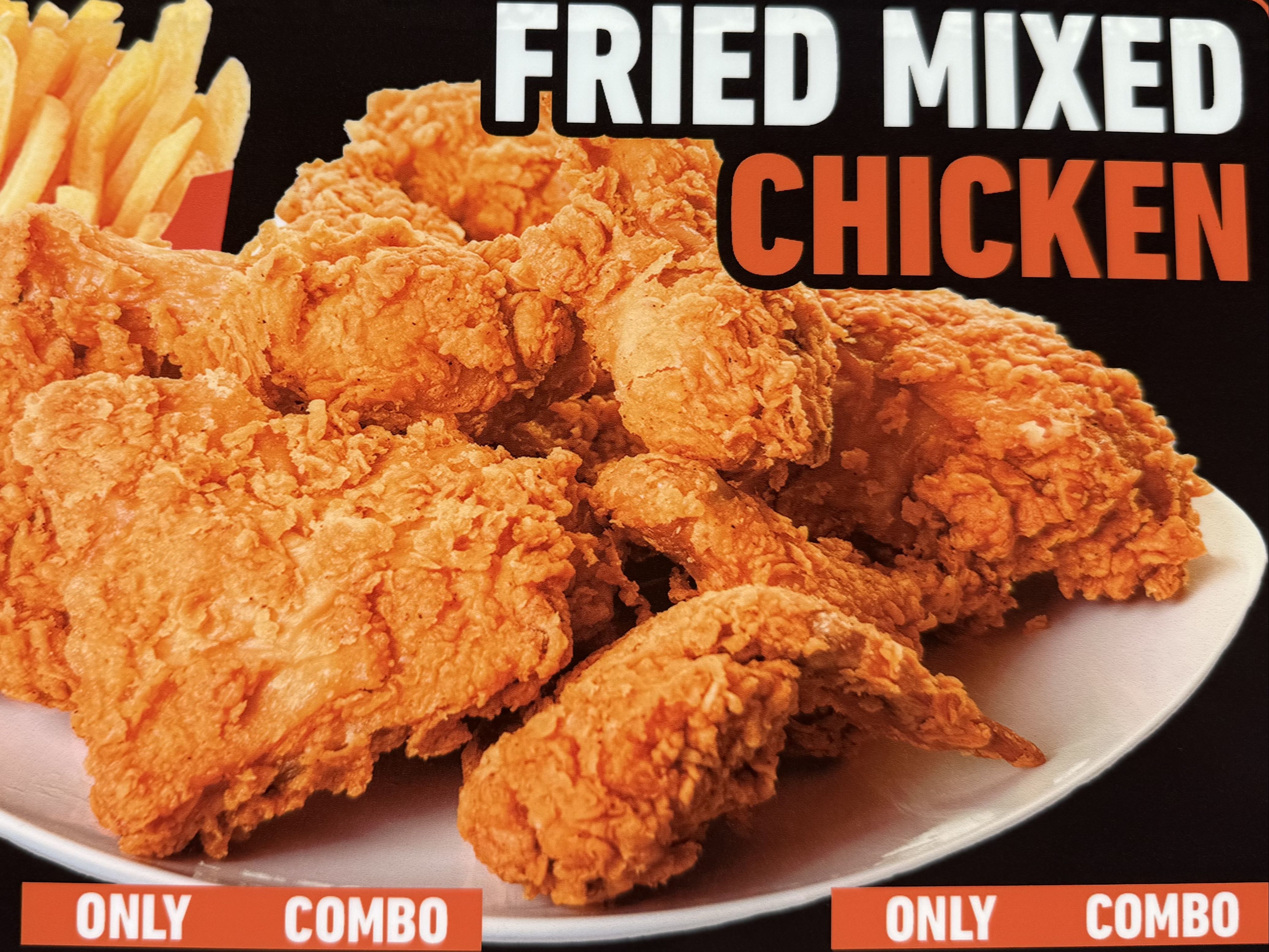 10pcs Mixed Chicken Combo W/fries, can Soda