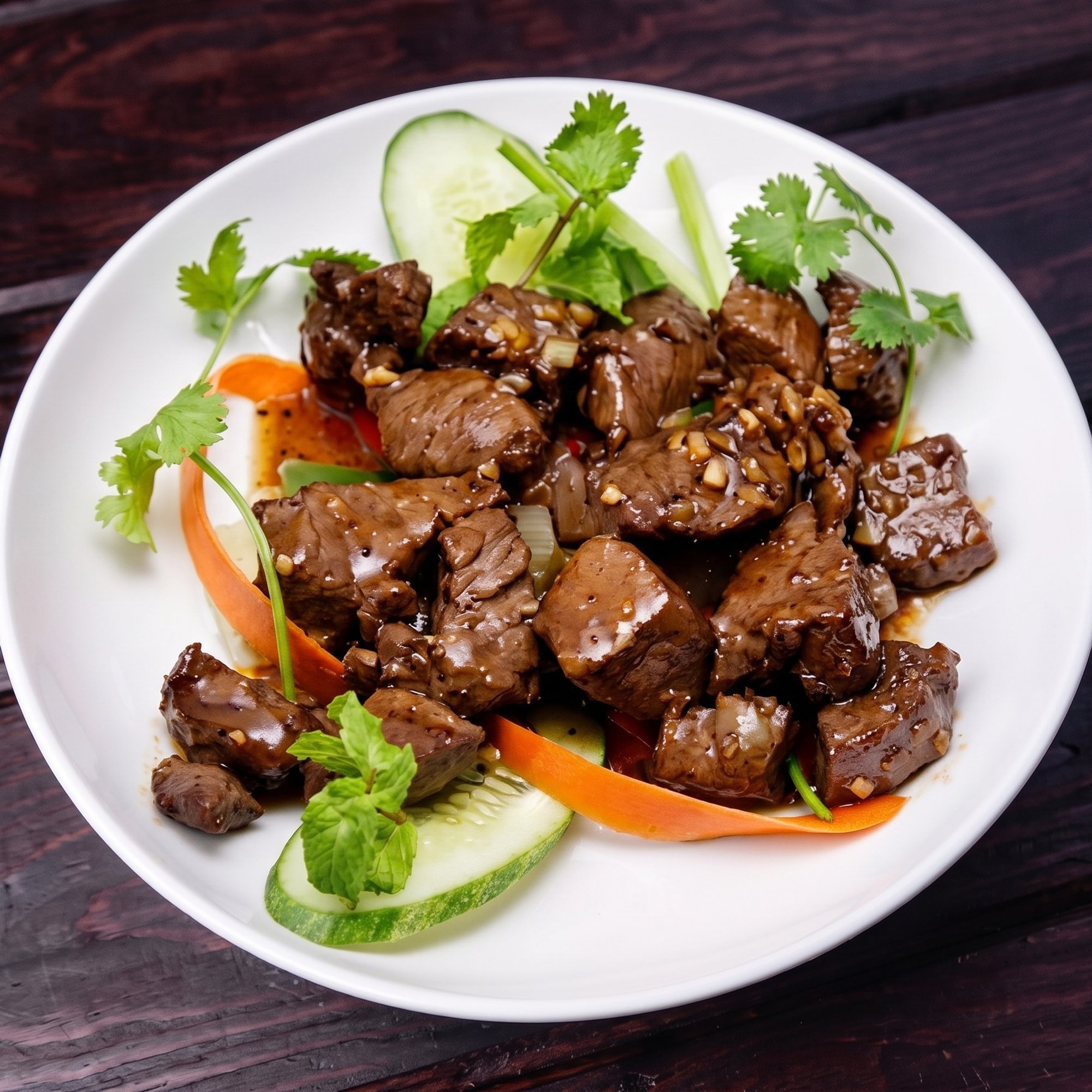 Com Bo Luc Lac/Steamed Rice w/ Shaking Beef Tenderloin