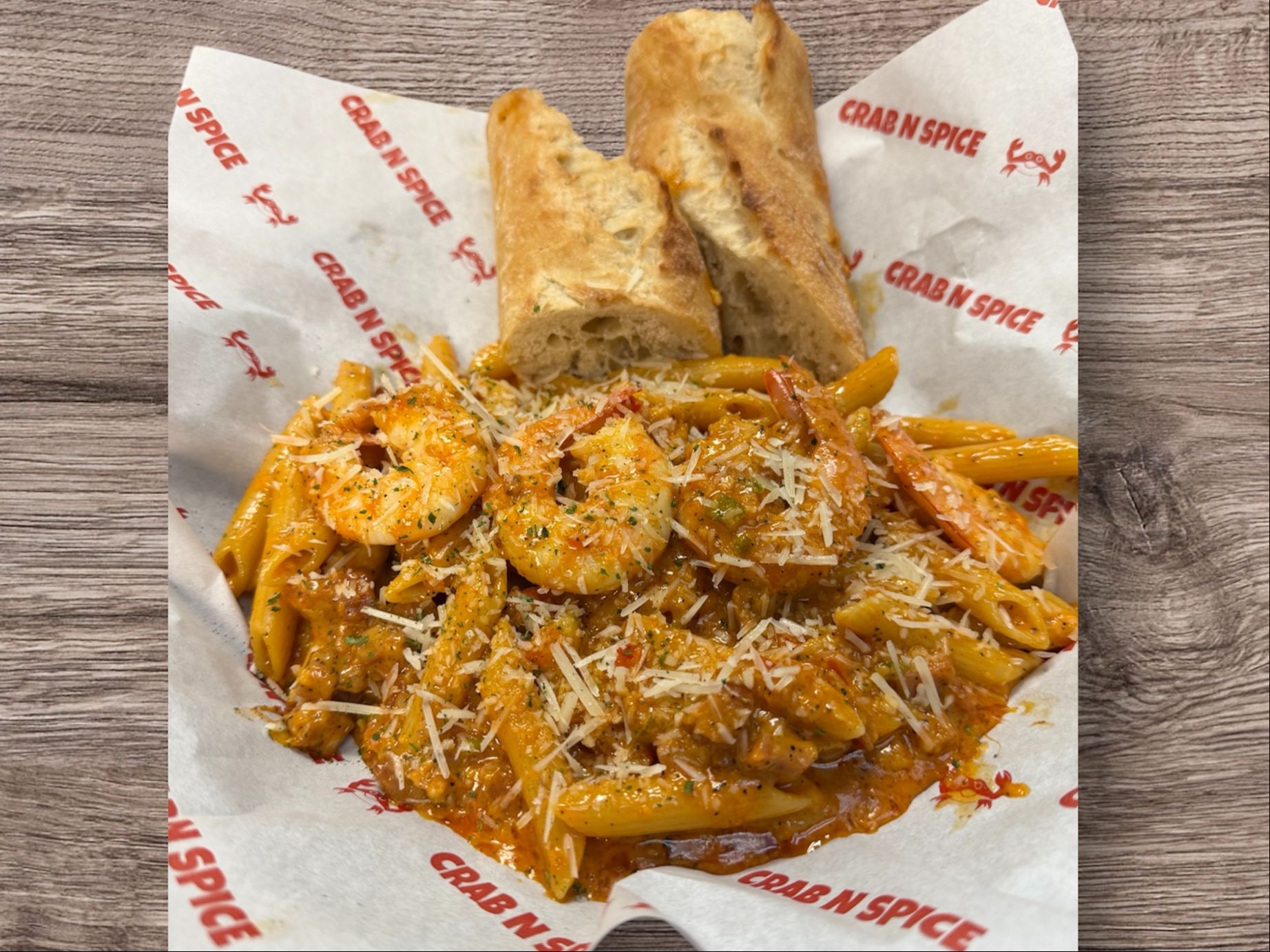 Cajun Pasta With Shrimp And 1pc French Bread