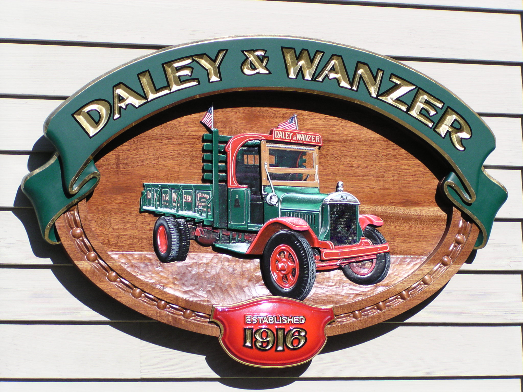 Daley & Wanzer Custom Wood Sign