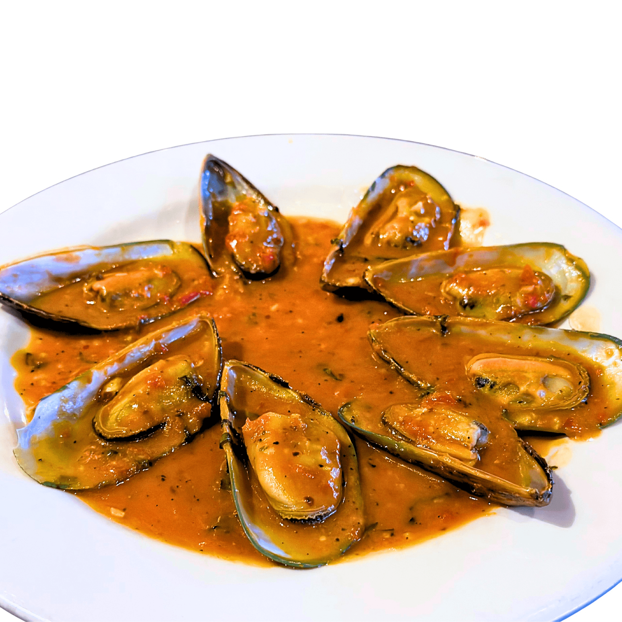 Mussels Marinara Over Pasta