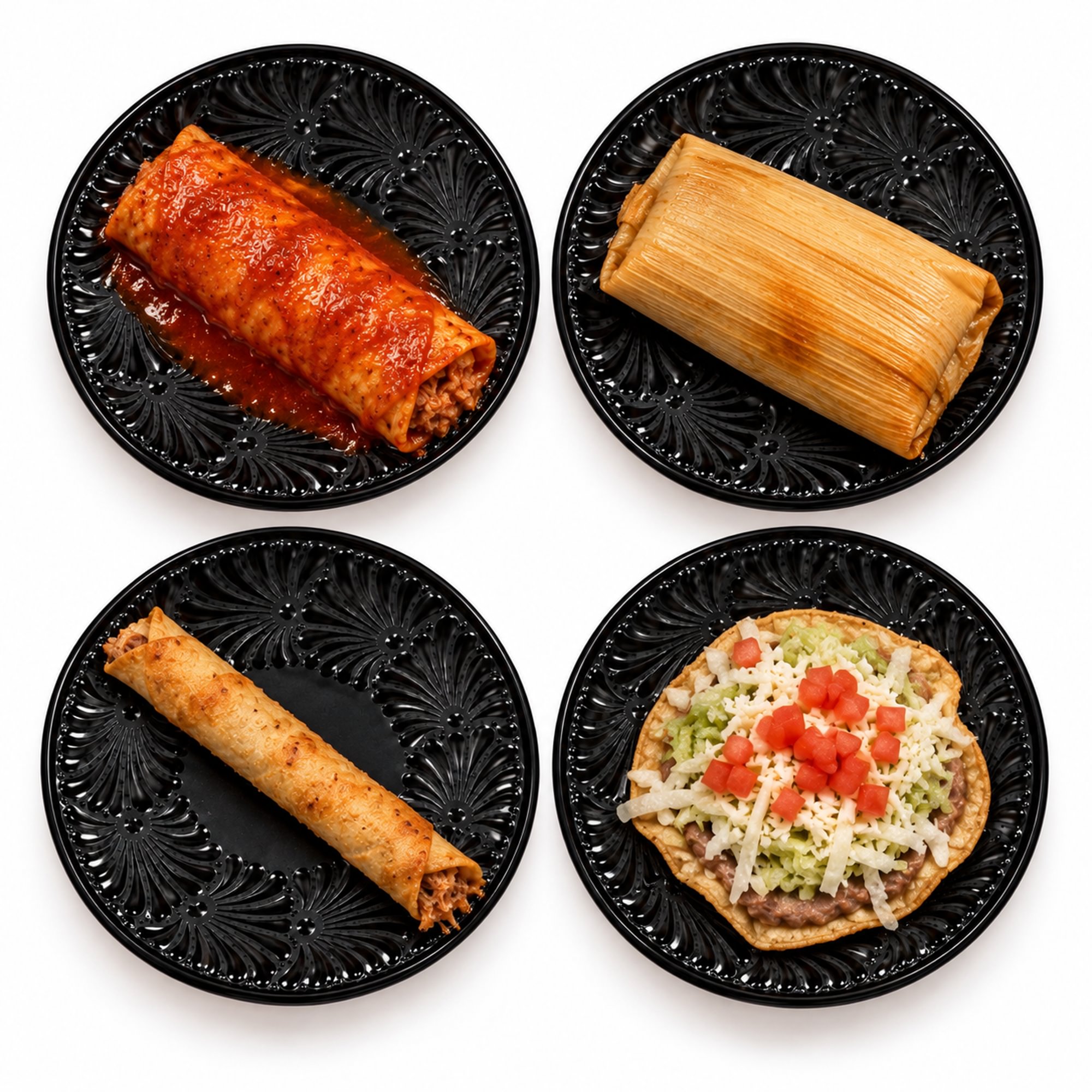 Enchilada, Tamal, Flauta or Tostada
