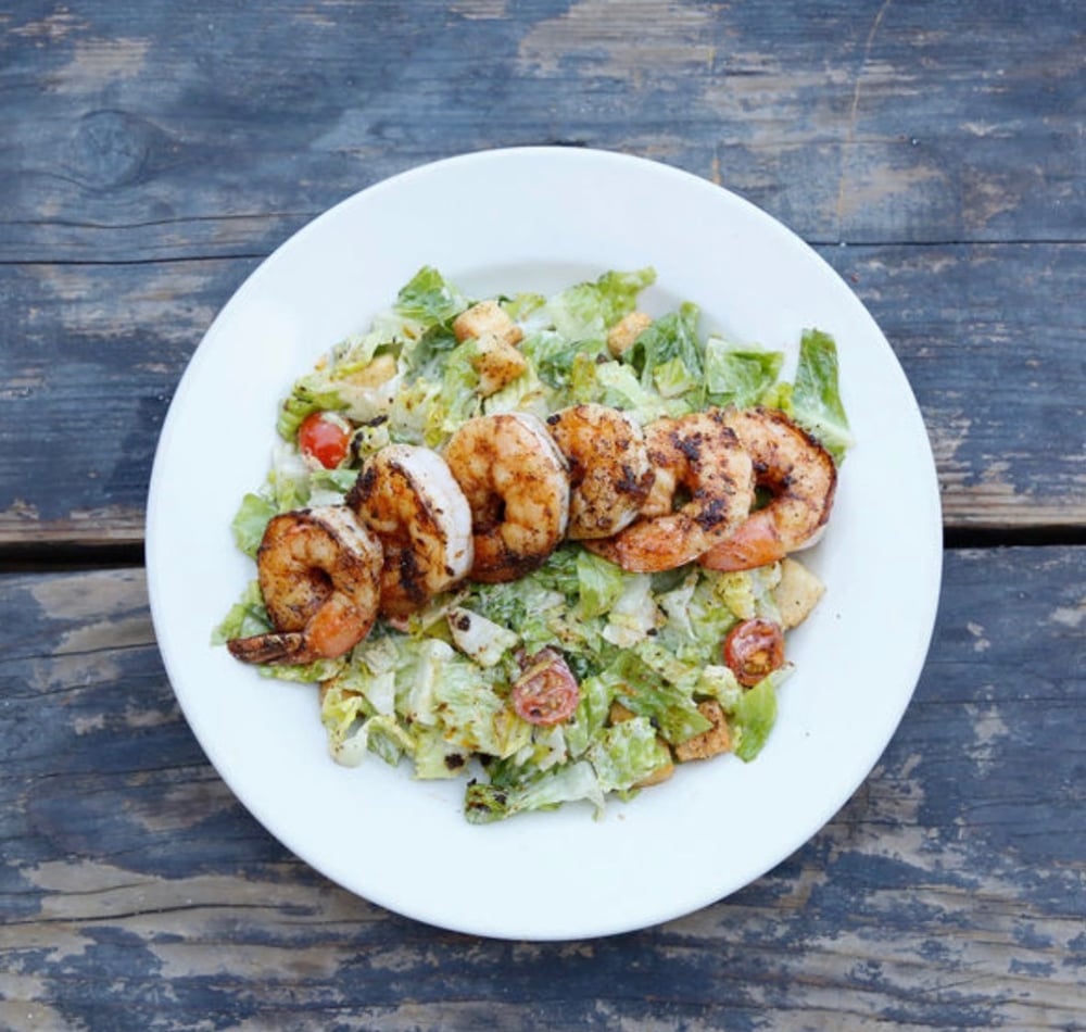 Tiger Prawn Shrimp Caesar Salad