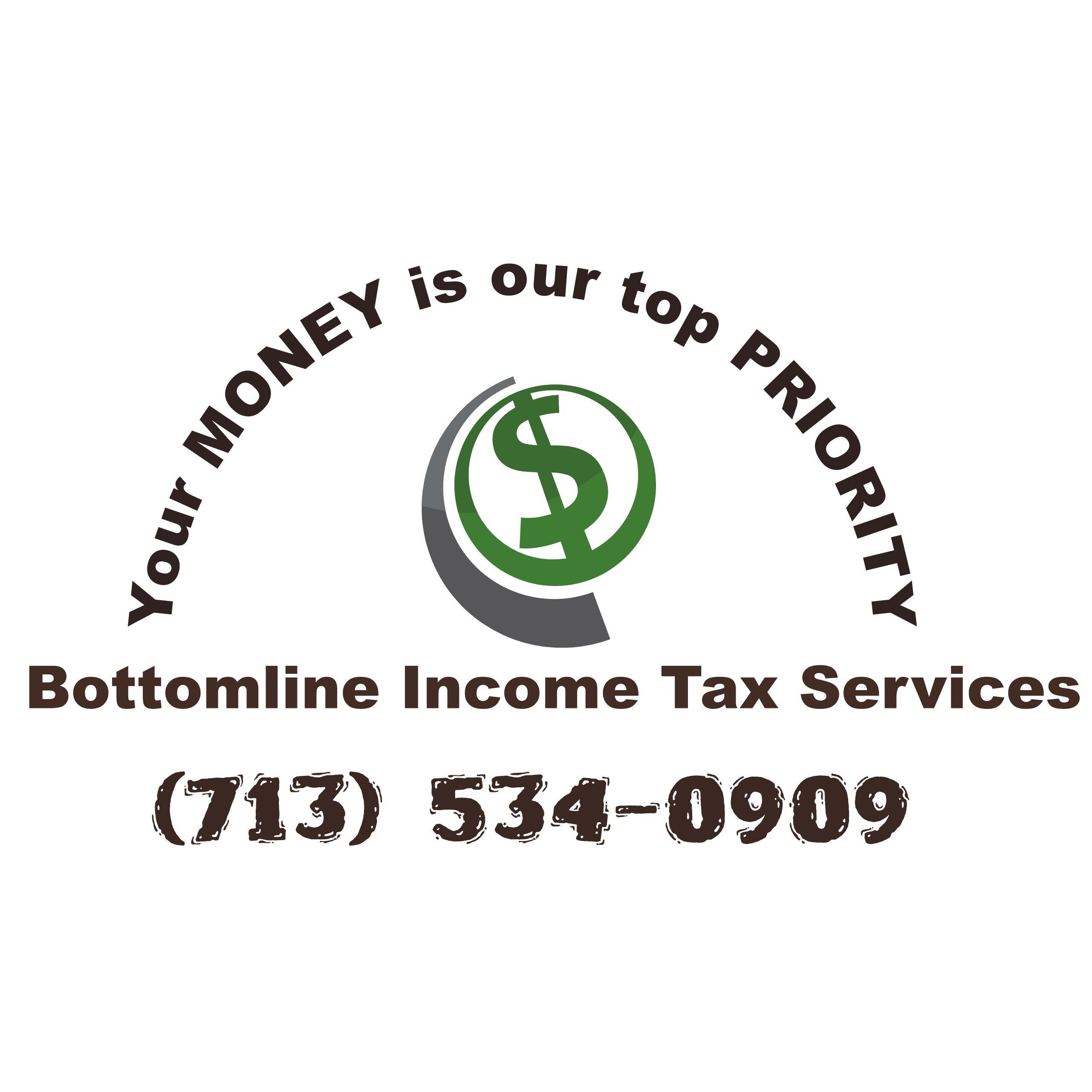 The BottomLine Income Tax Services Logo