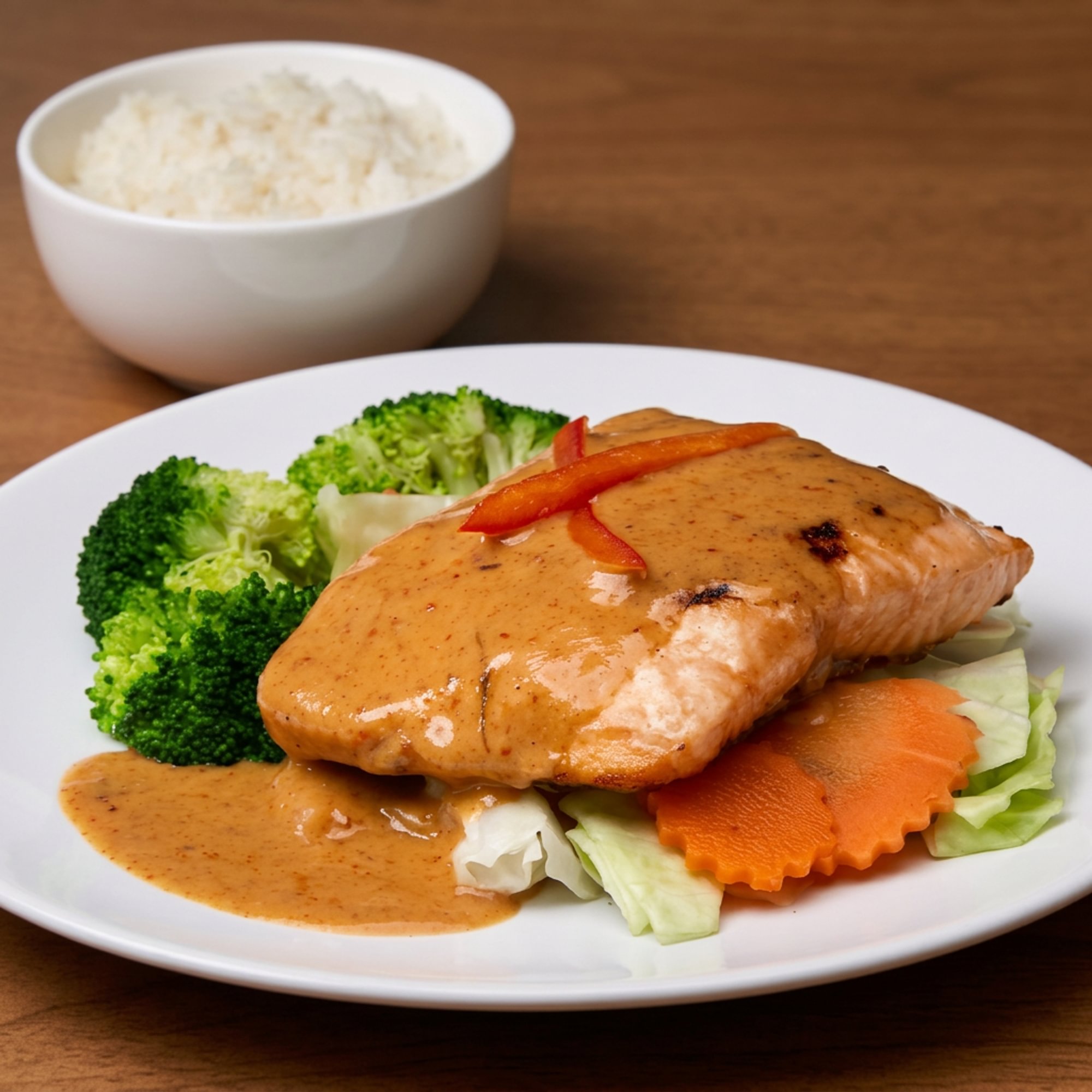 Grilled Salmon with Panang Curry