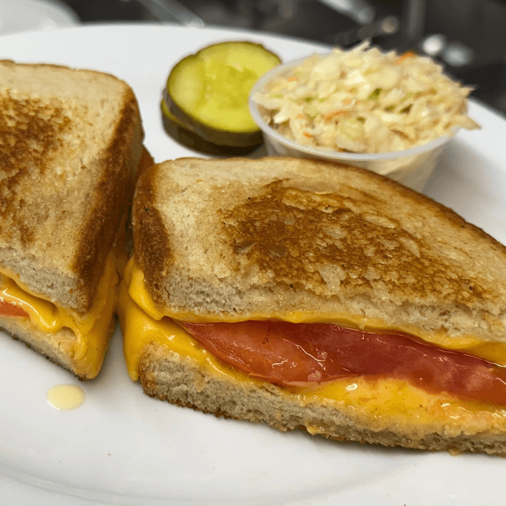 Grilled American Cheese with Tomato Sandwich