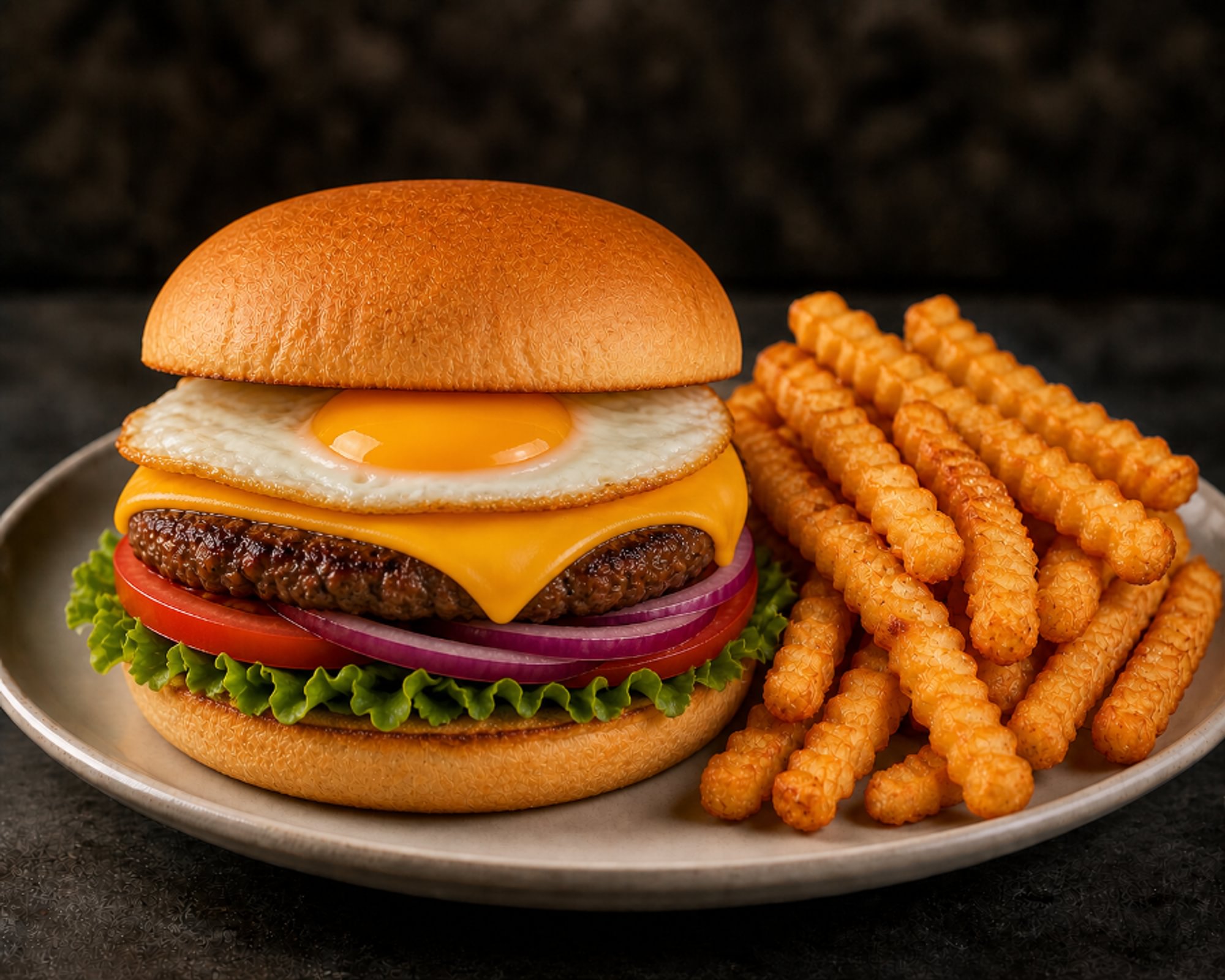 Egg Burger Combo