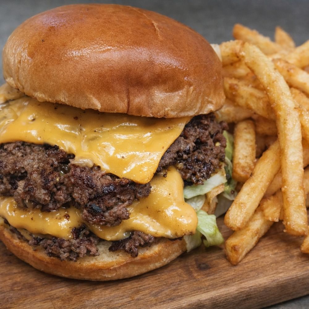 Double Smash Burger w/Fries