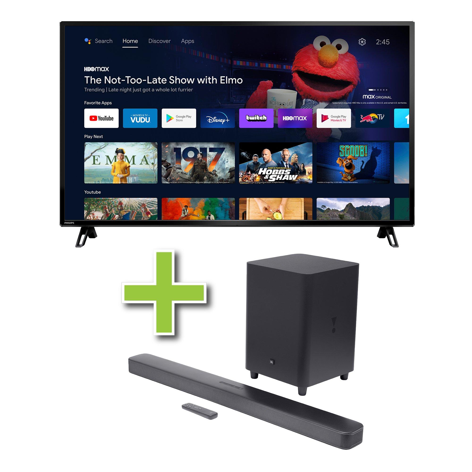 55" Philips 4K Ultra HD Smart TV & JBL 5.1 ch Soundbar