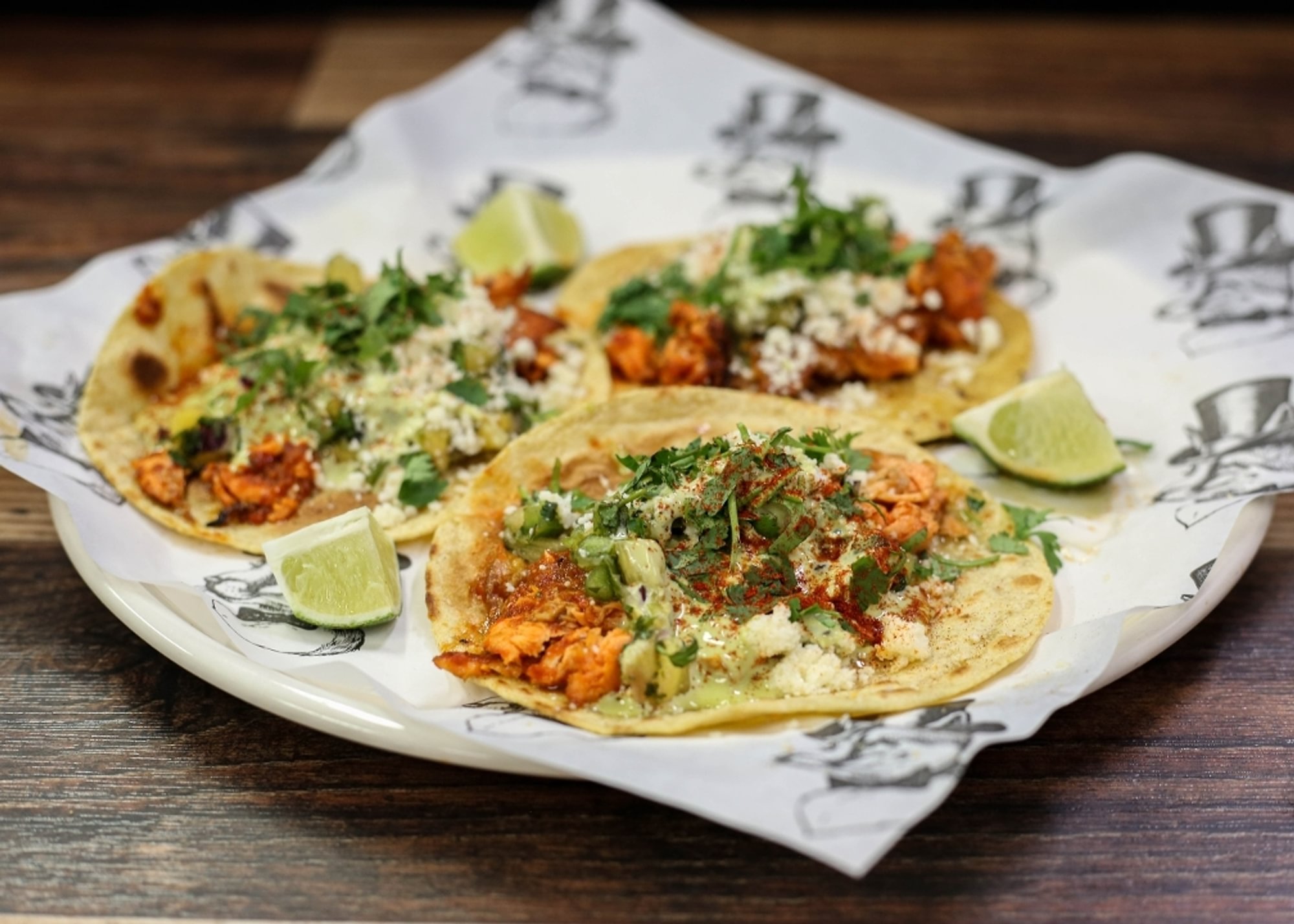 Spicy Salmon Tacos