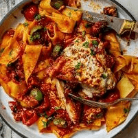 Pappardelle with Chicken Cacciatore
