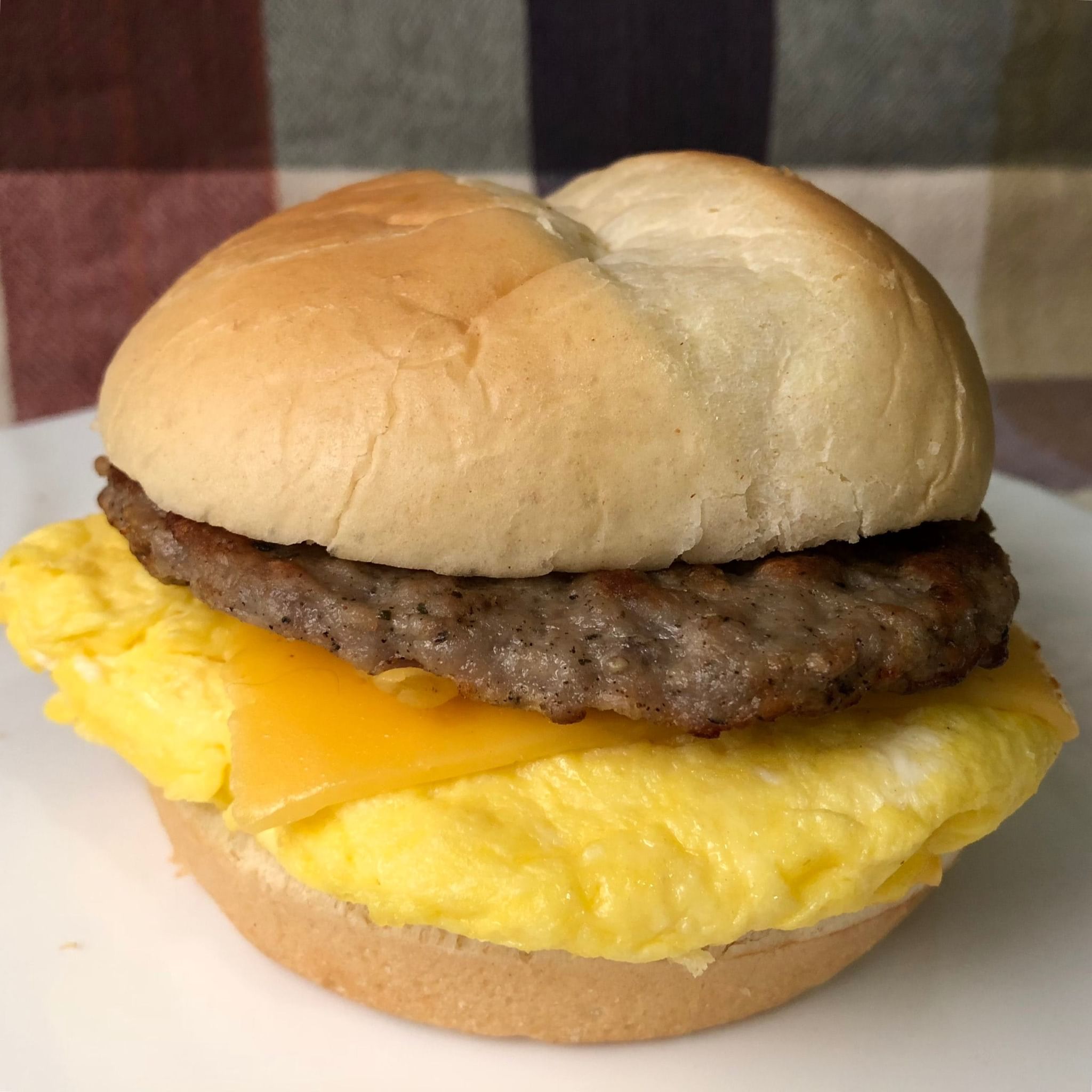 Sausage with 2 Eggs and Cheese Sandwich