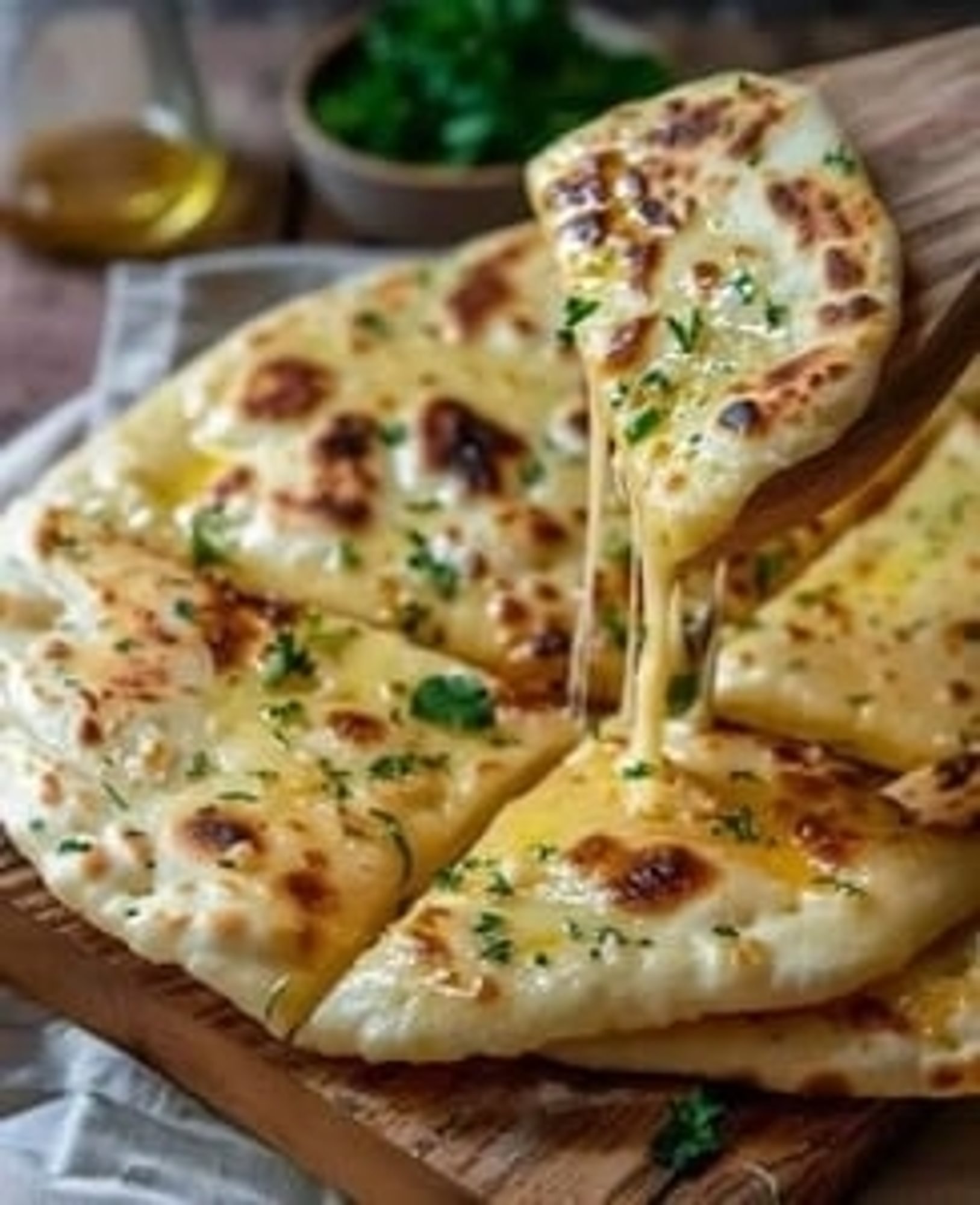 Cheesy Garlic Naan