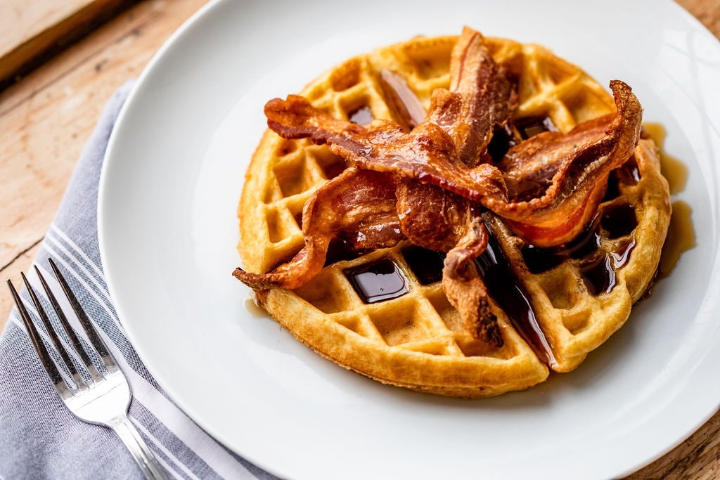 Brunch Waffle and Bacon
