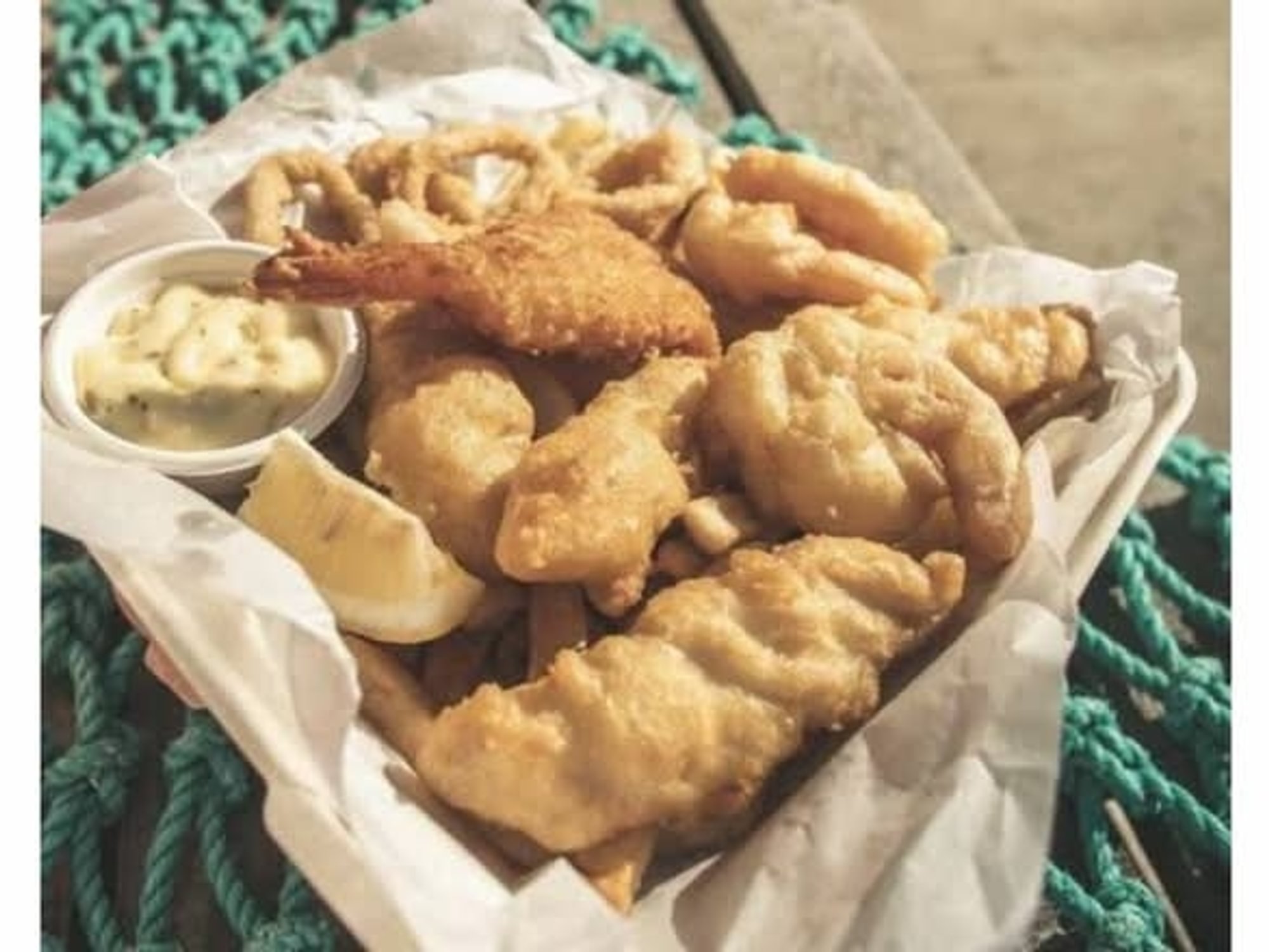 Seafood Parcel With Onion Rings