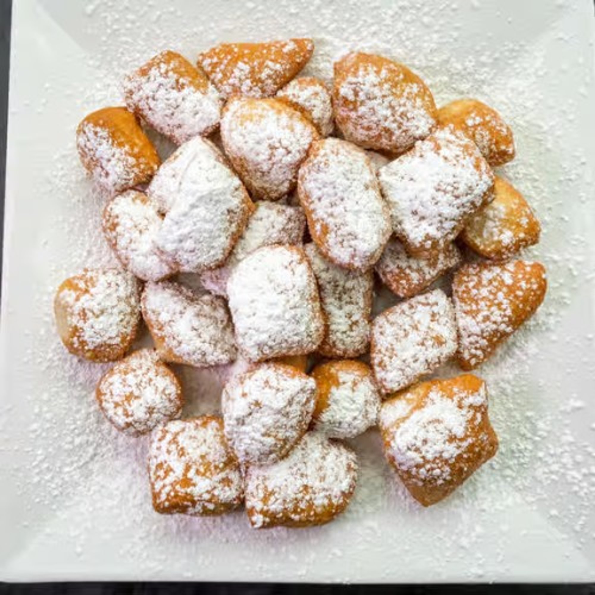 Zeppoles with Powdered Sugar