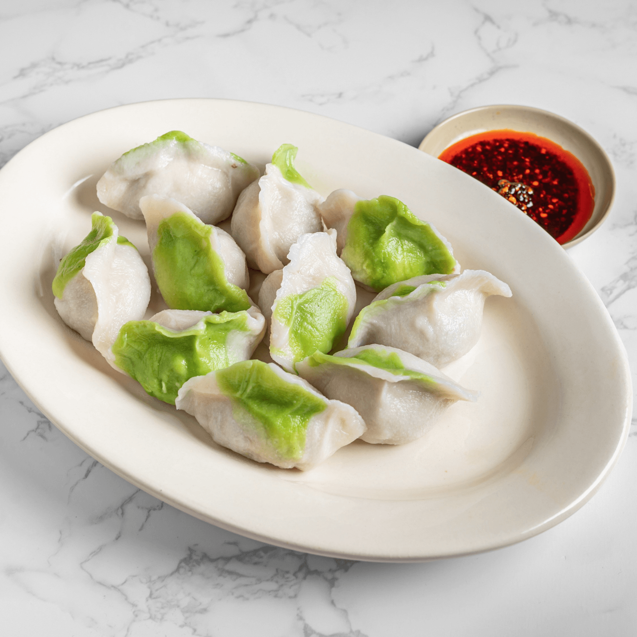 三鲜水饺 / Pork, Shrimp, and Chive Dumplings