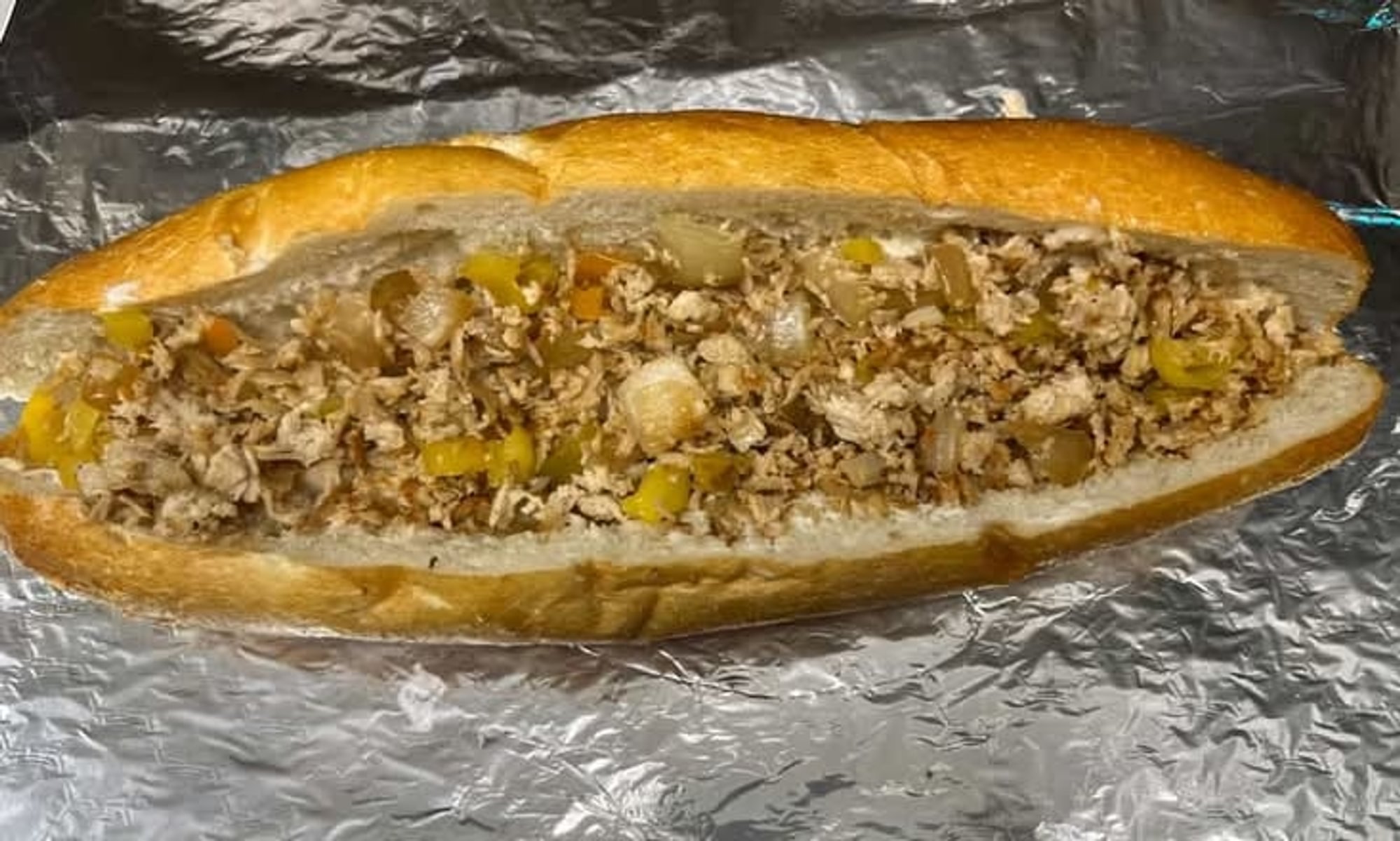 Grilled Chicken Cheesesteak Sandwich