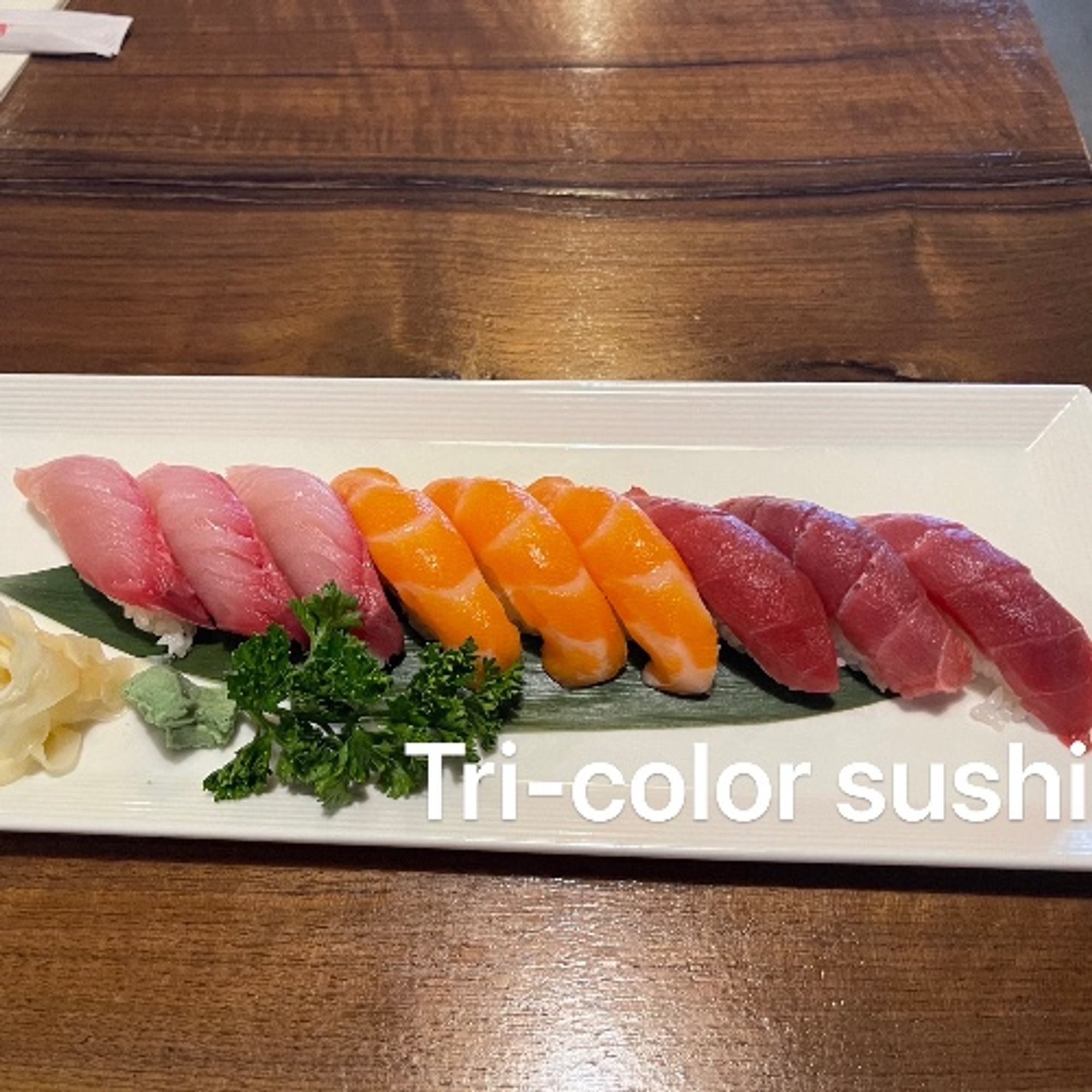 Tri-Colored Sushi Entree