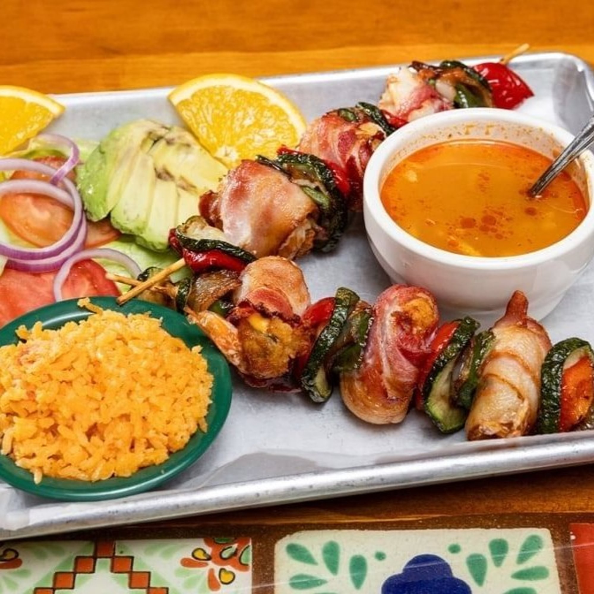 Camarones a la Brocheta